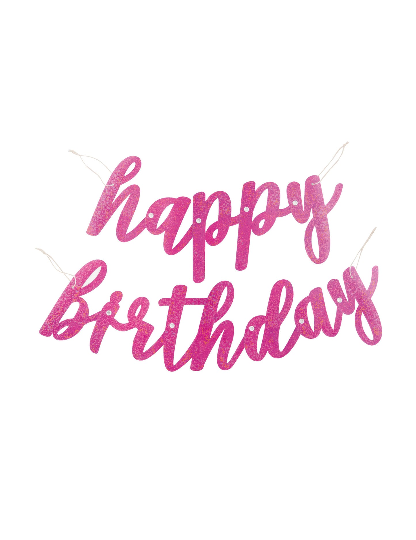 Csillogó rózsaszín "Boldog születésnapot" karton girland 84 cm születésnapi dekorációk