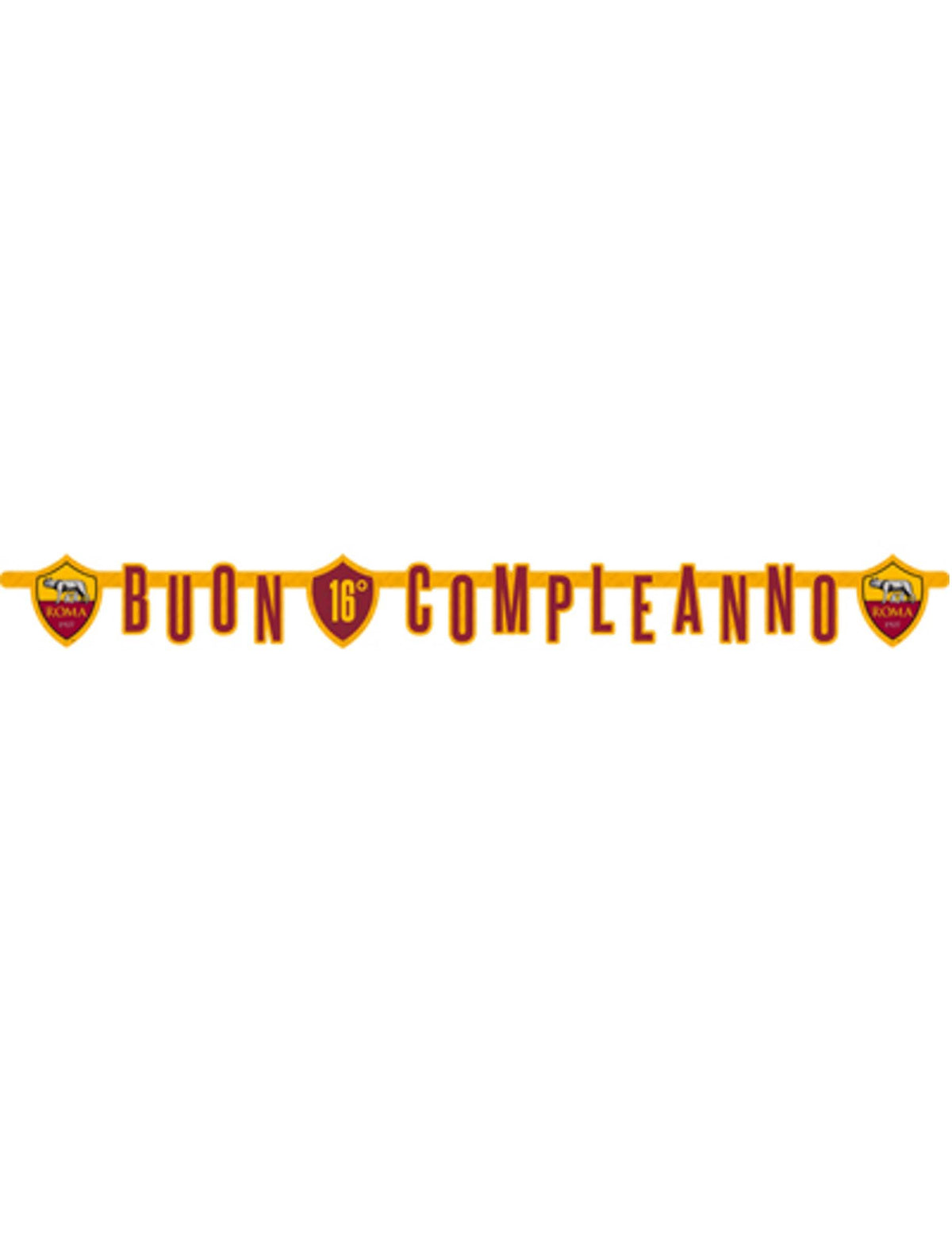 Karton girland buon compleanno Roma™ hivatalos születésnapra piros és sárga