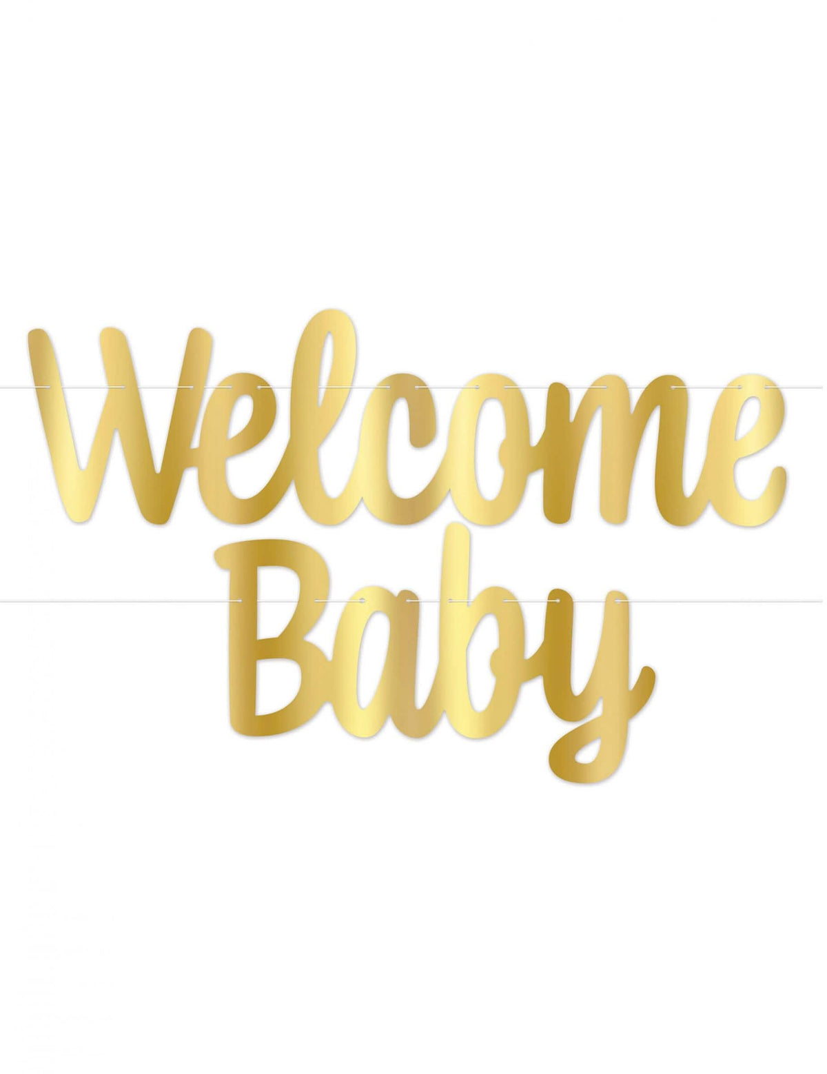 Arany Welcome Baby karton girland baby showerre