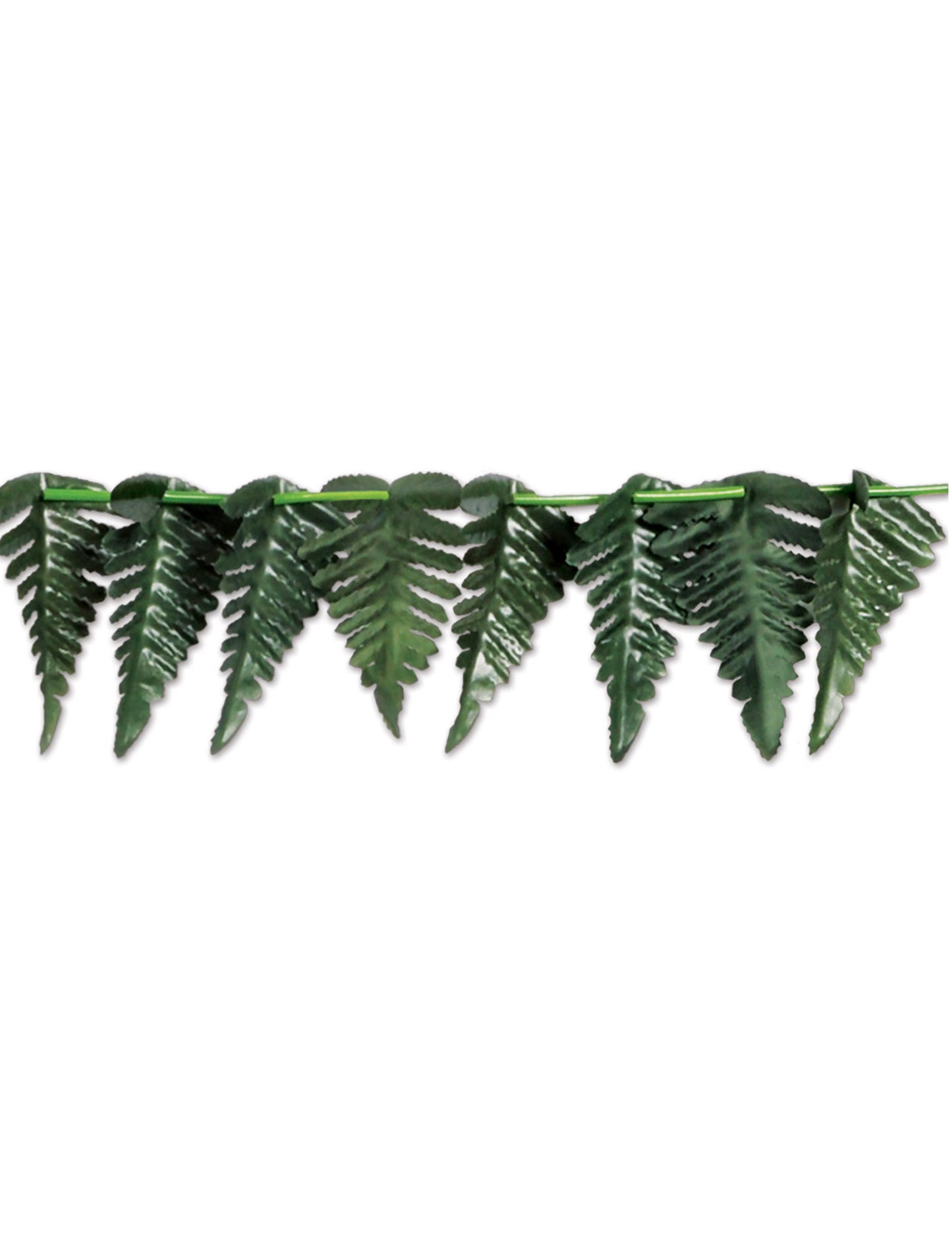 Zöld trópusi levél poliészter girland 7.62 cm x 3 m hawaii partira