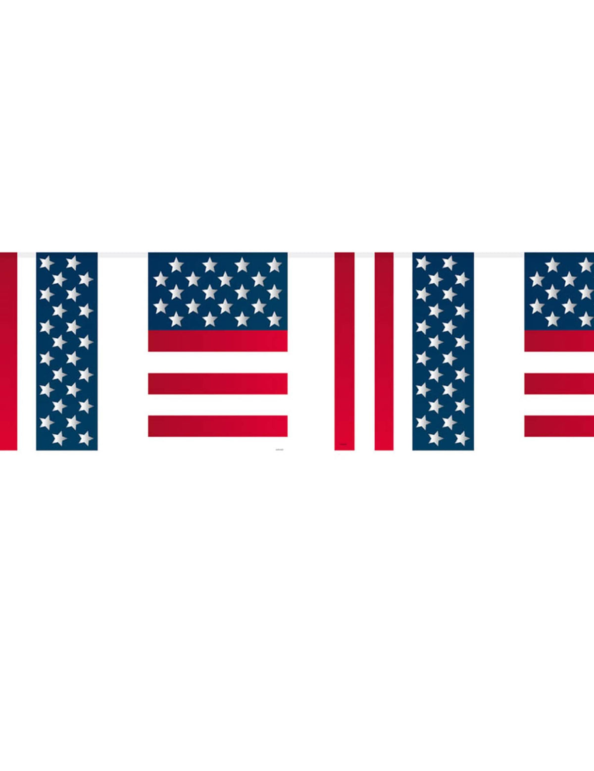 USA kék fehér piros csillagokkal és csíkokkal díszített zászlófüzér