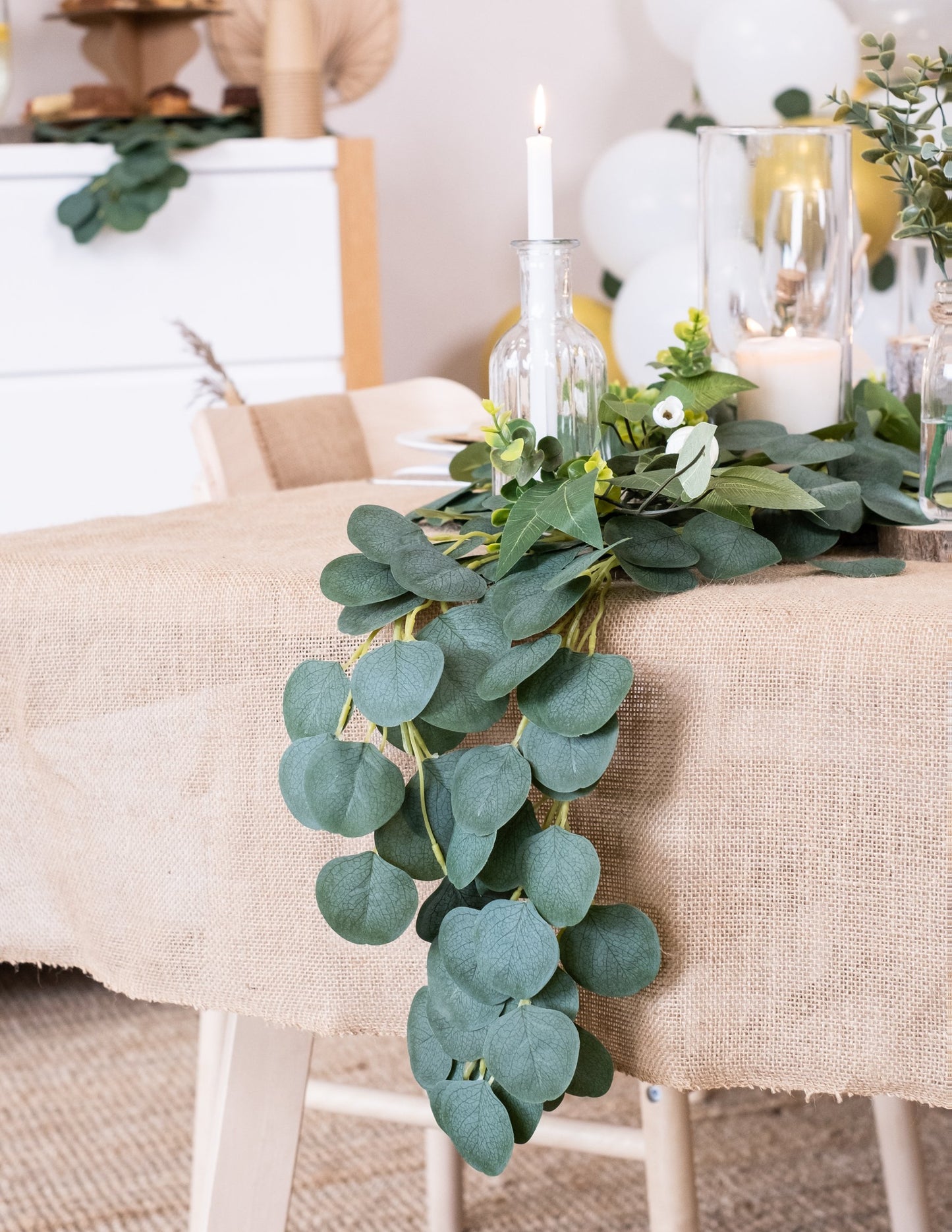 Eukaliptusz levélfüzér 2m növénydekoráció