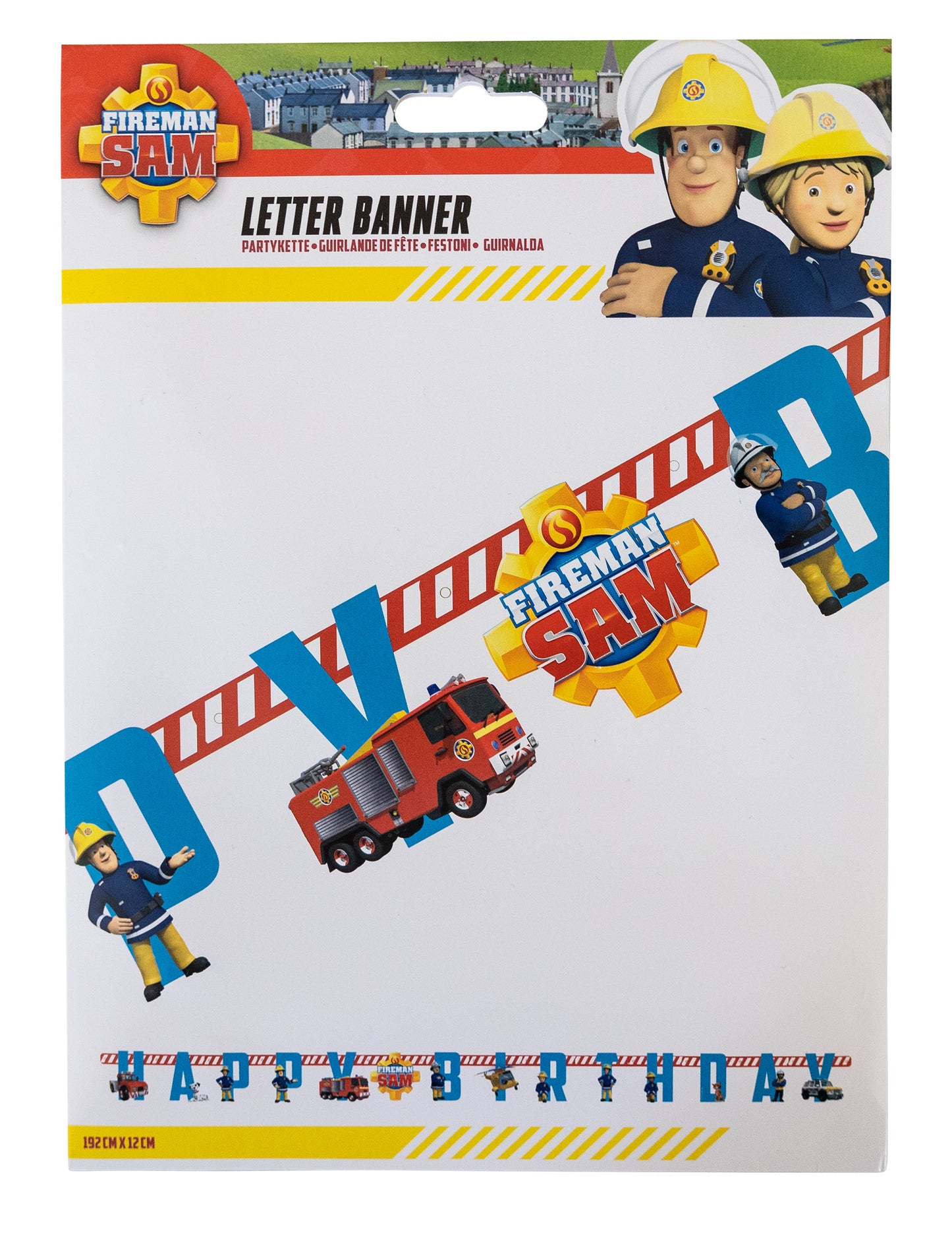 Boldog születésnapot Guigland Sam Paper a tűzoltó 180 cm -re
