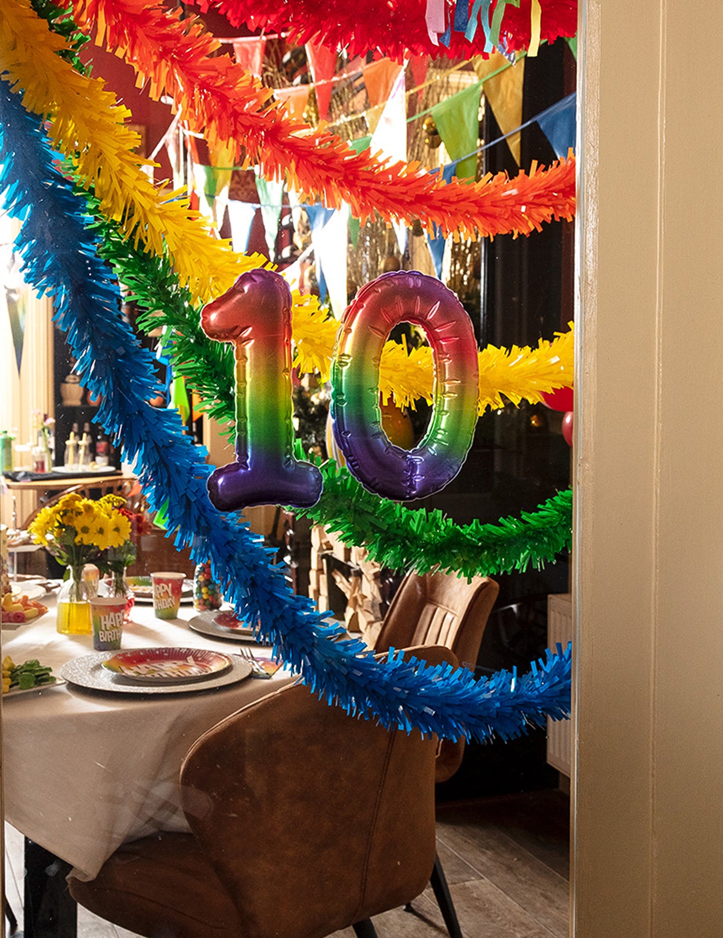 Sárga PVC girland 10 méter