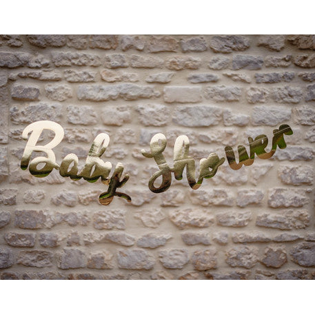 Garland betűk baba zuhany arany fém 1 m
