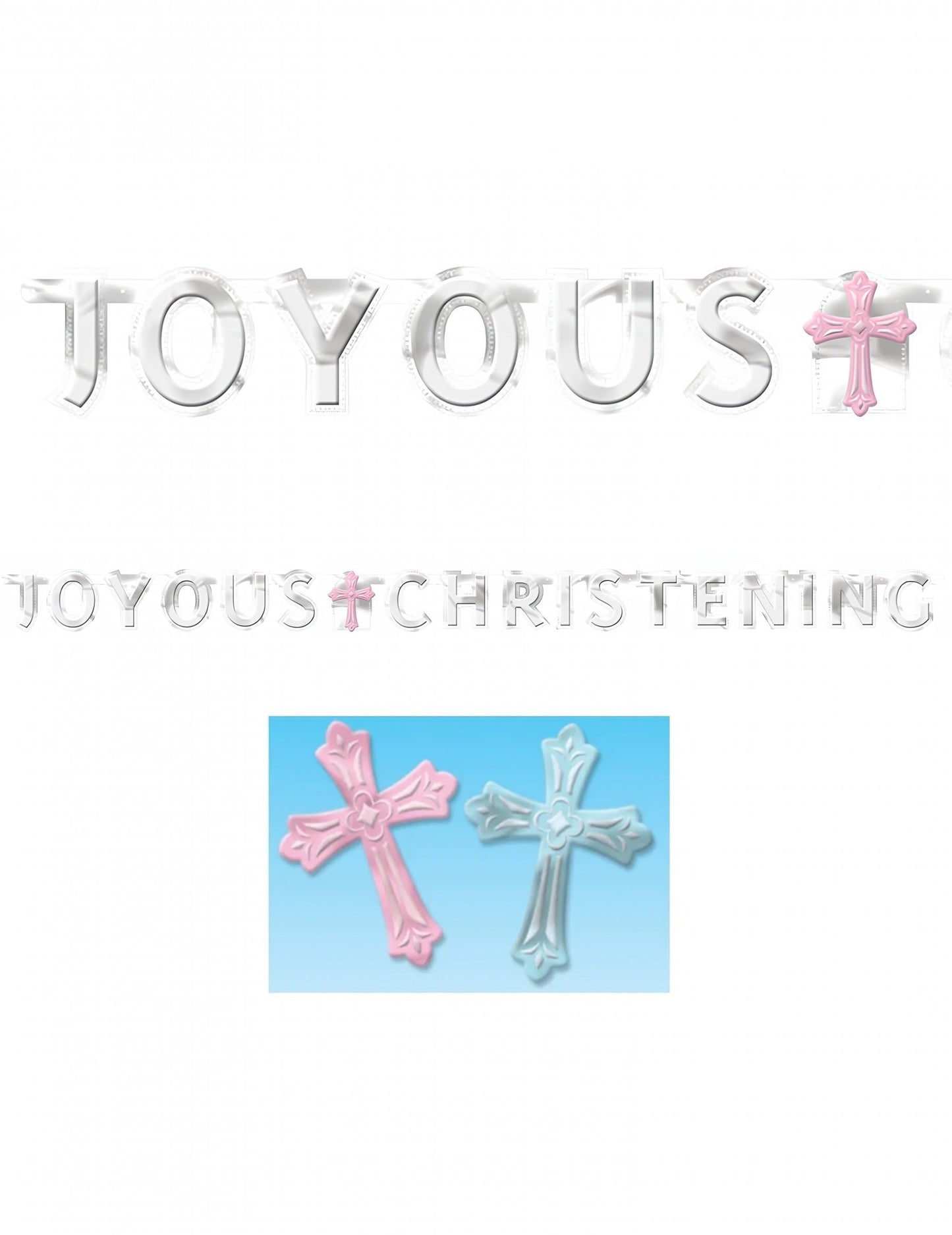 Személyre szabható elsőáldozási girland cserélhető keresztekkel