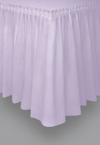 Levendula színű műanyag asztalszoknya 73 x 426 cm
