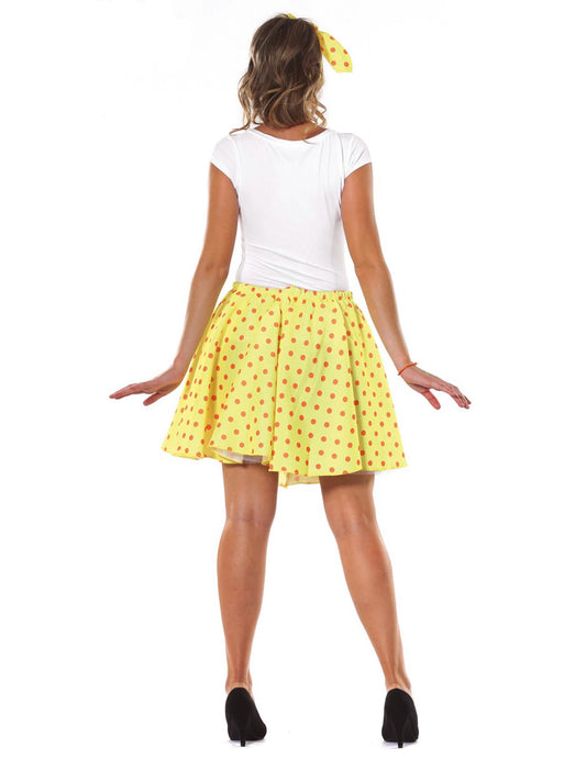 Vue de dos de la jupe et du foulard années 50