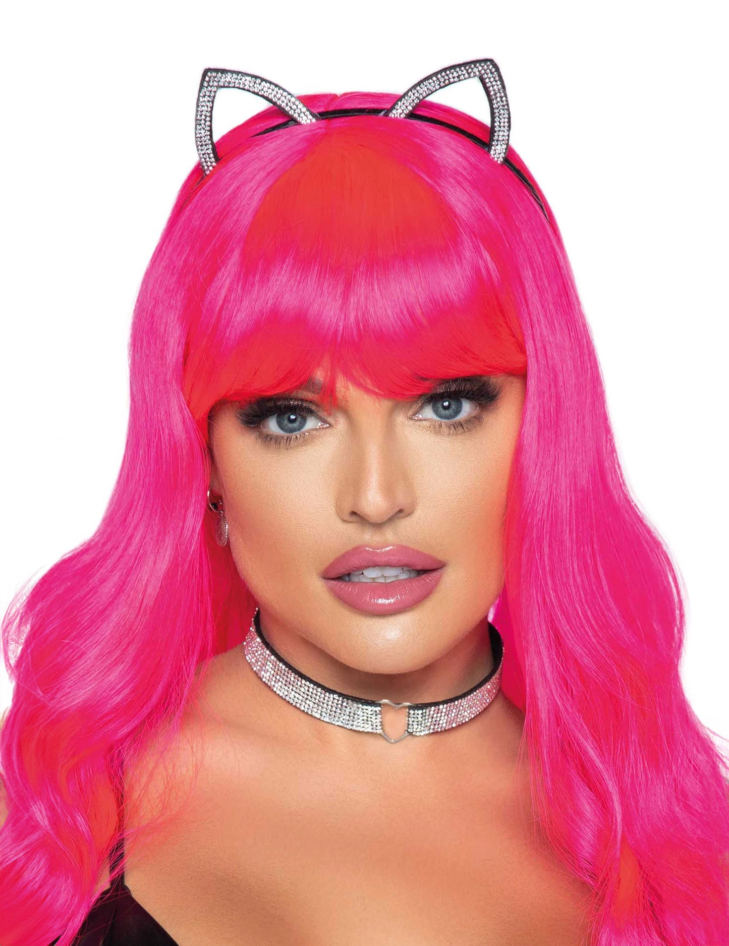 Felnőtt ezüst macska kiegészítők készlet