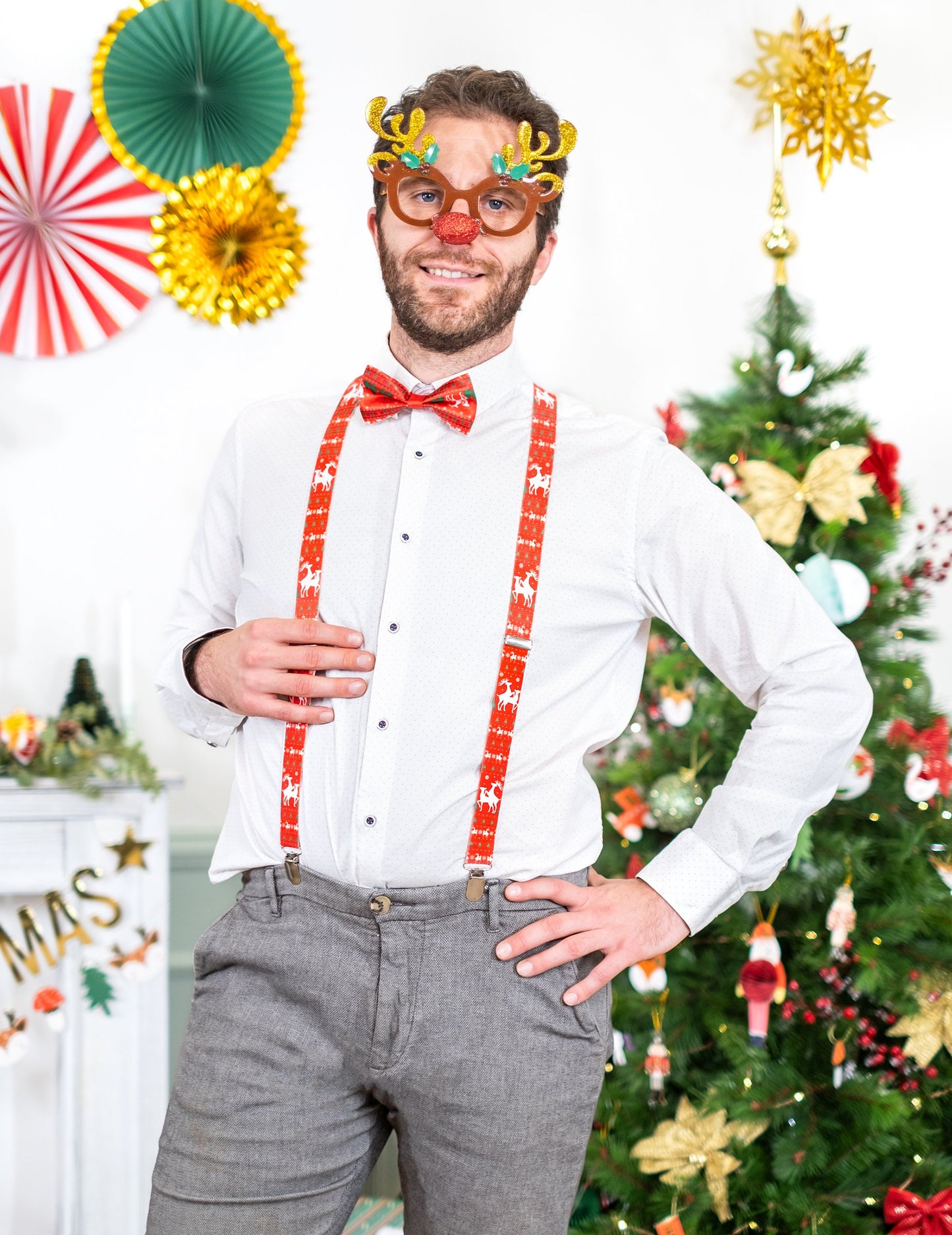 Felnőtt karácsonyi rénszarvas kiegészítők készlet