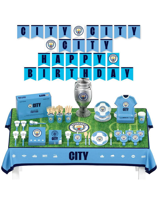 Manchester City Football Club születésnapi készlet 75 darabos