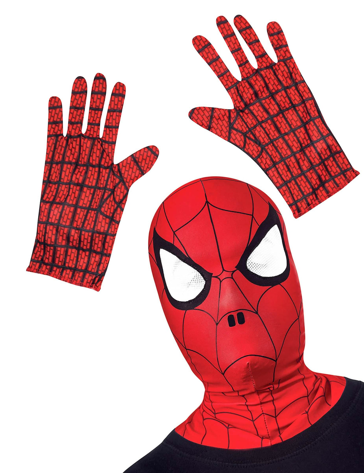 Spider-Man Ultimate gyermek balaklava és kesztyűk készlet piros és fekete