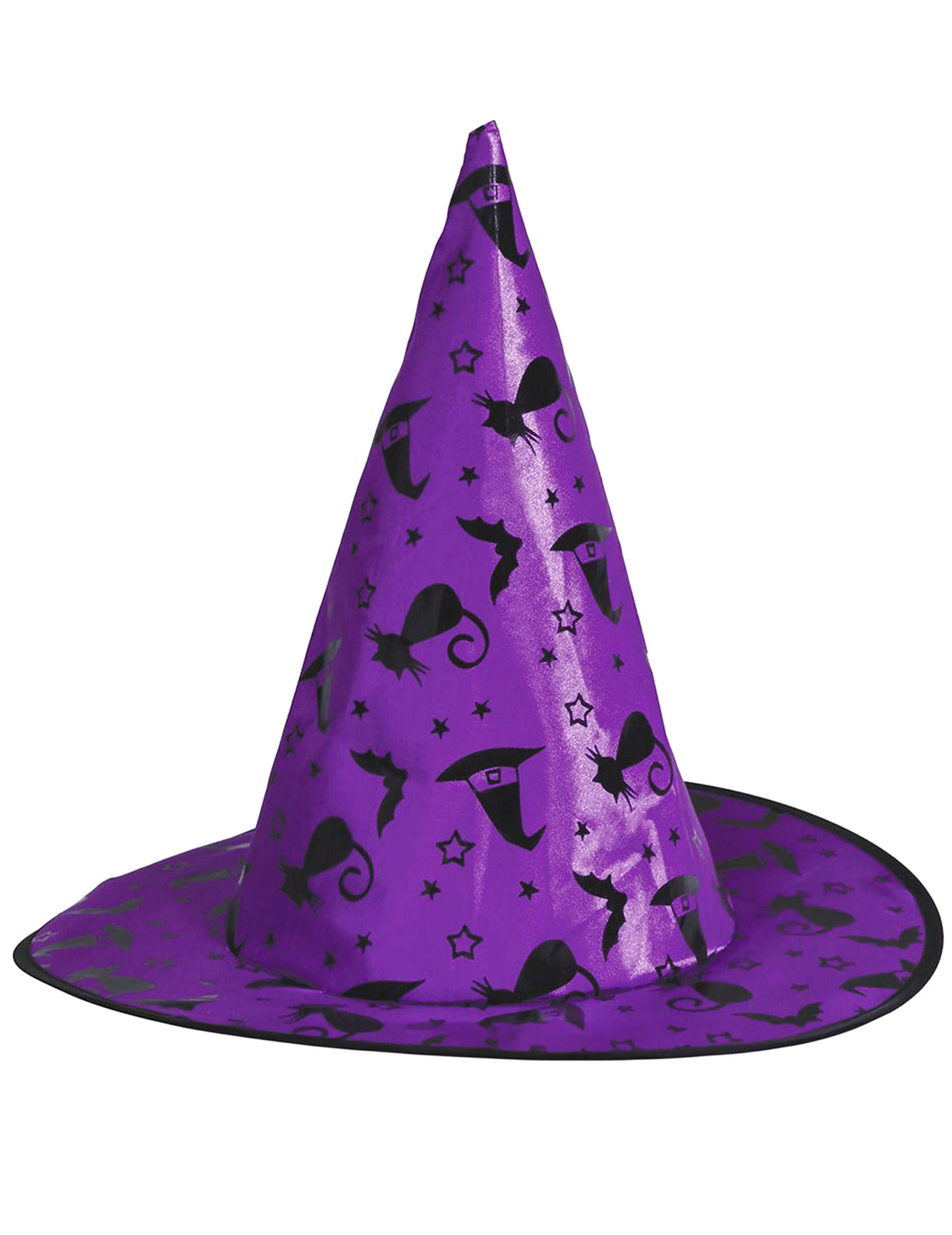 Gyerekek lila boszorkányfőkés és kalapkészlet