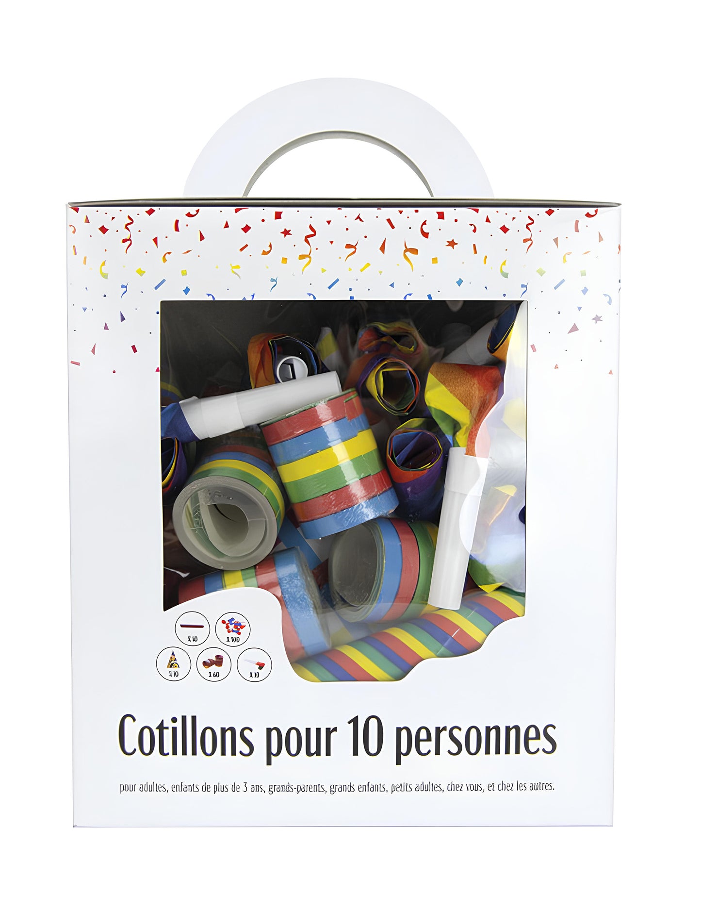 Többszínű parti kedvezményes készlet 10 ember számára