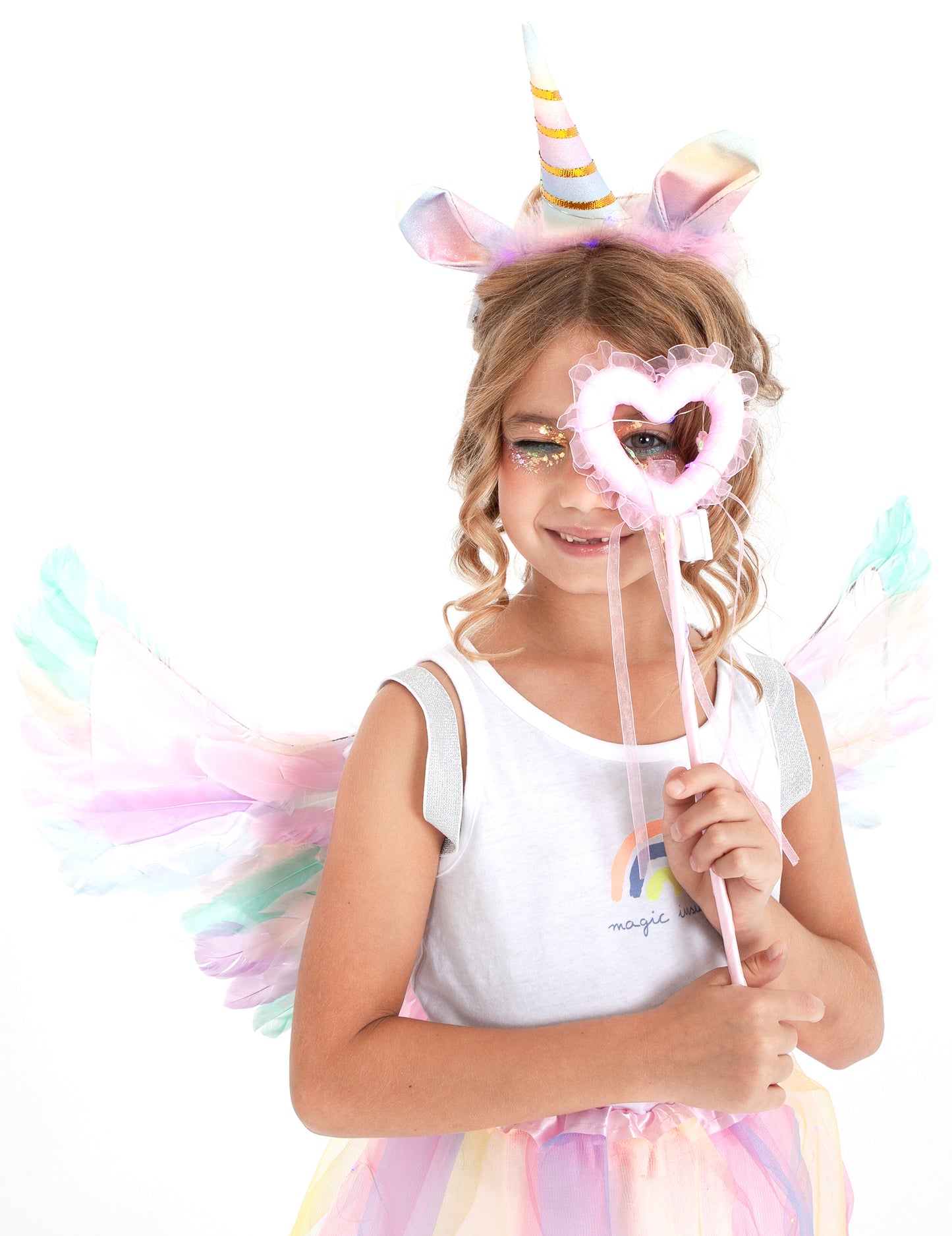 Lányok világító egyszarvú jelmezkészlete