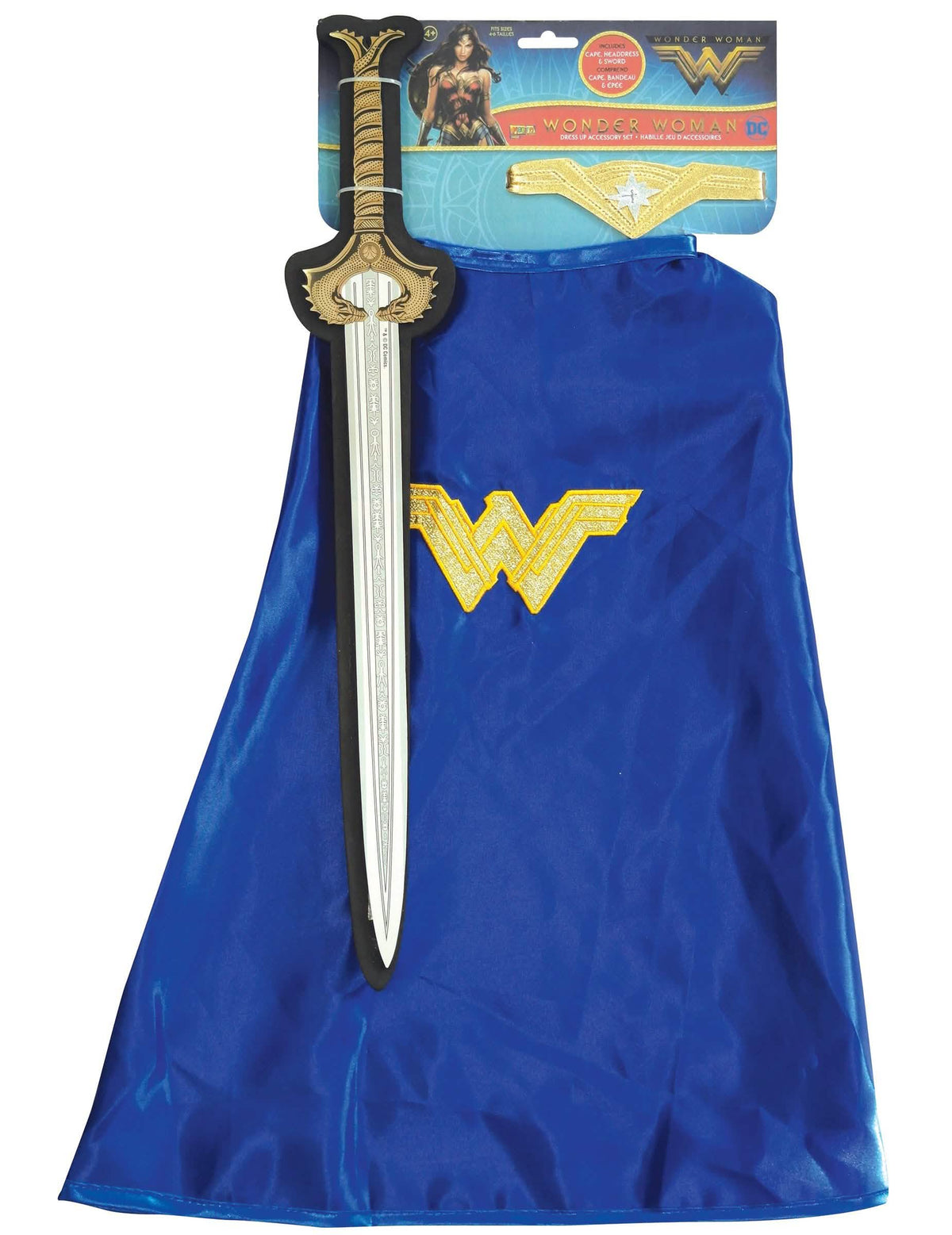 Wonder Woman™ kard és köpeny készlet csomagolási részletei