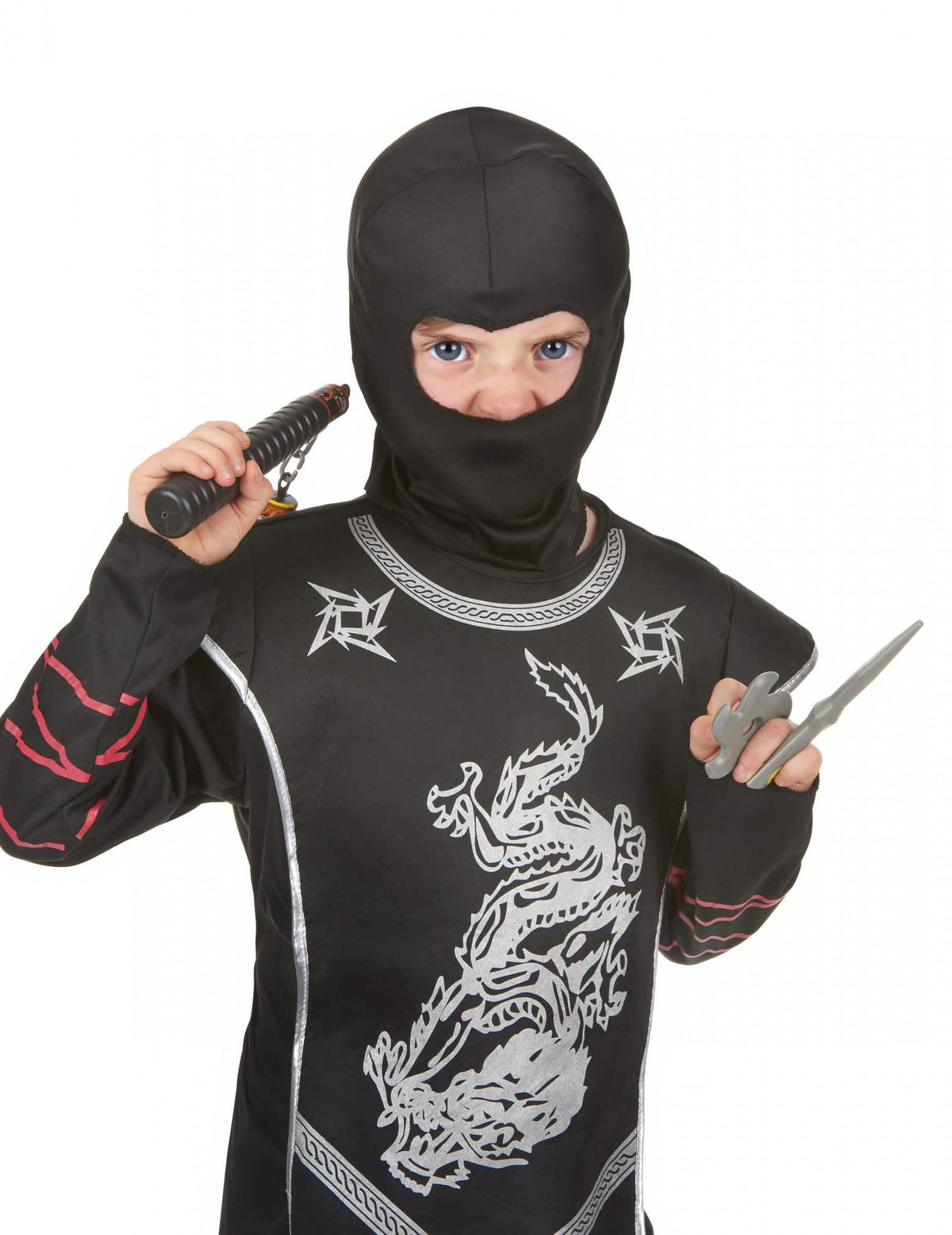 Közelkép a gyermek nindzsák nunchaku kiegészítőiről