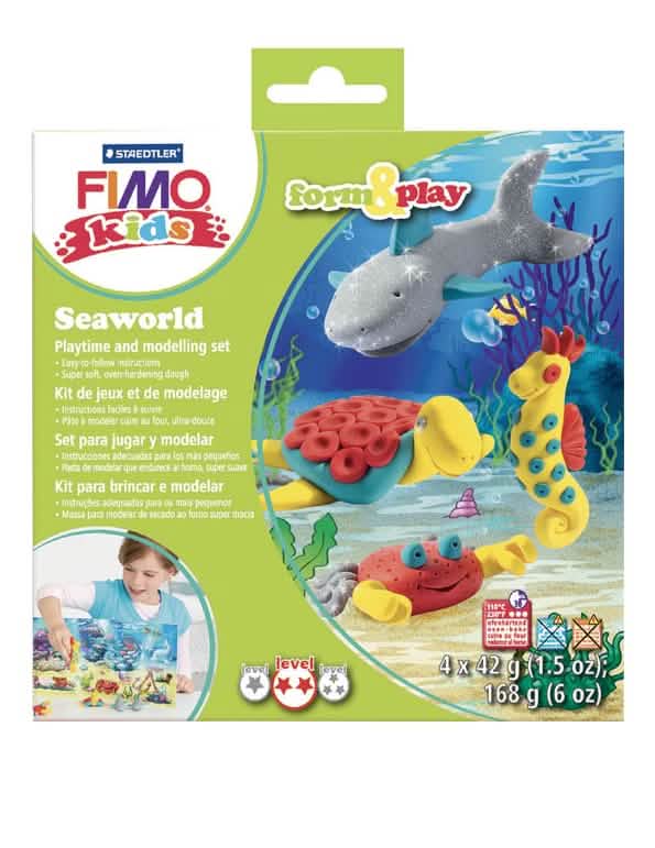 Fimo tengeri világ gyurma készlet gyermekeknek sokszínű figurákkal