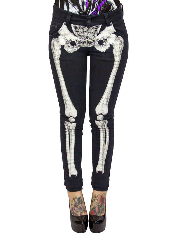 Női csontváz farmernadrág