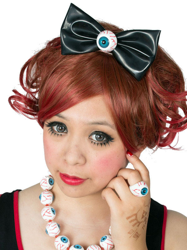 Kreepsville Gothic XL Hajcsat Szemek Masni fekete