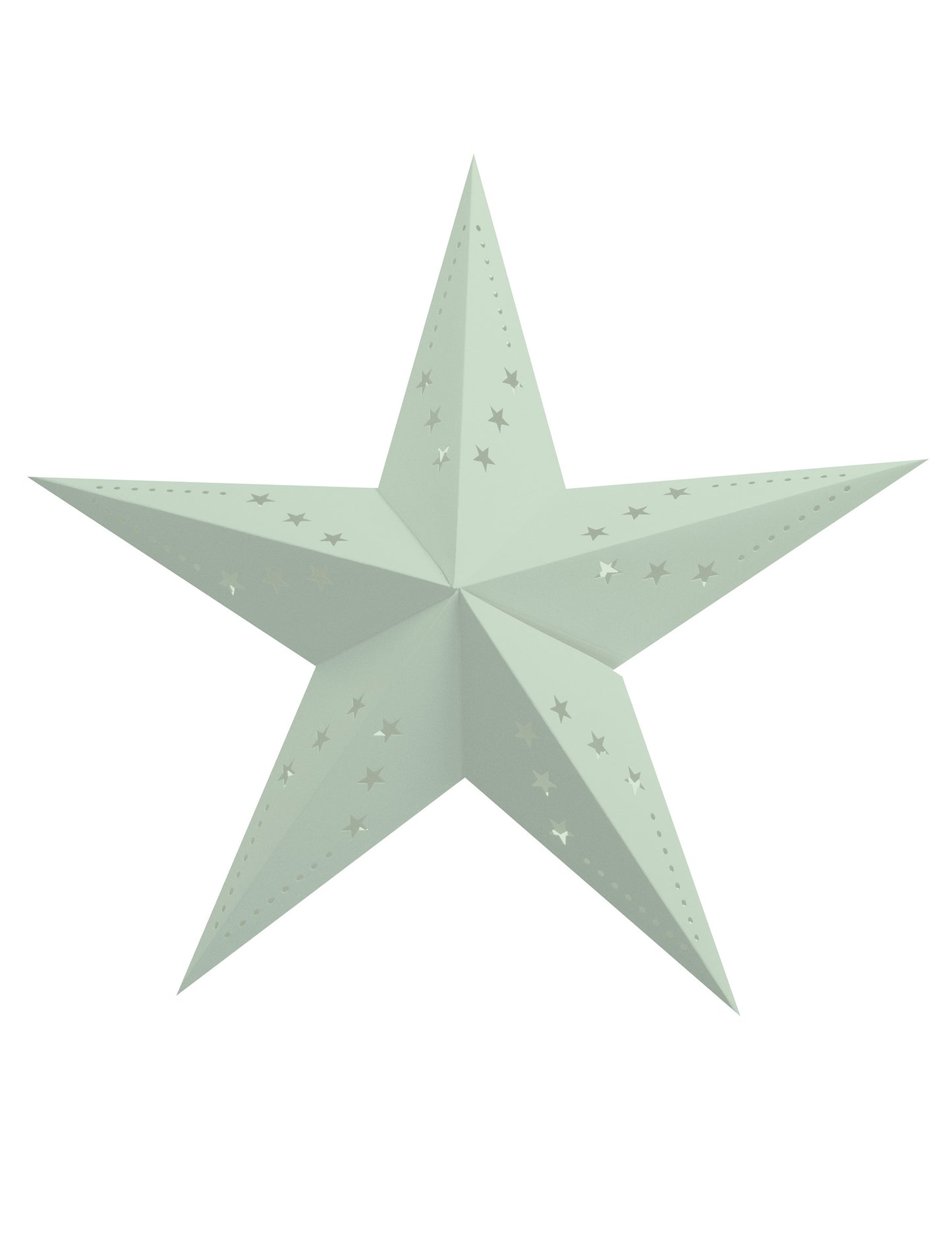 Mentazöld csillaglámpás 30 cm papír