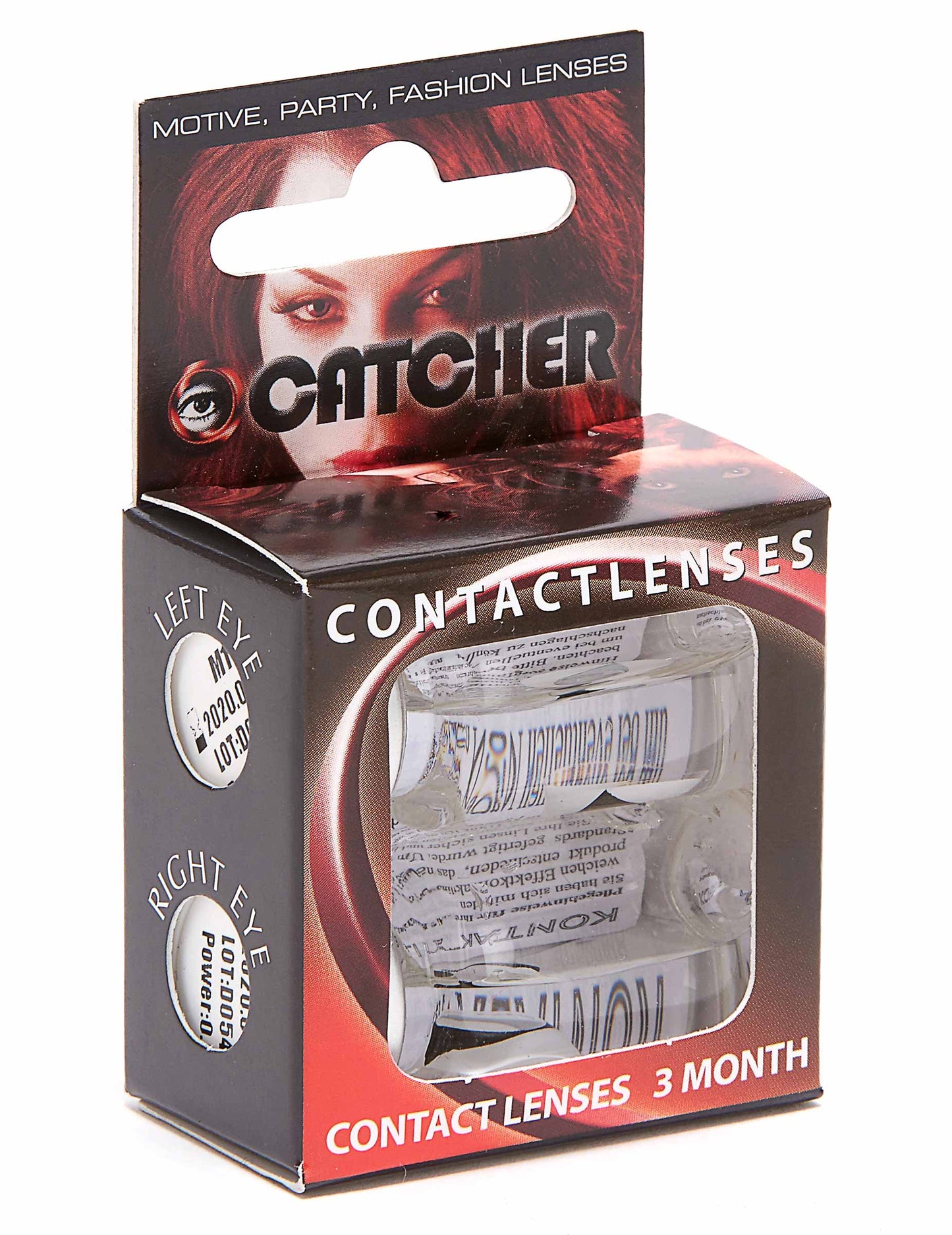 Kontaktlencsék divatos korrekció nélkül átlátszatlan szél 3 hónapos felnőtt