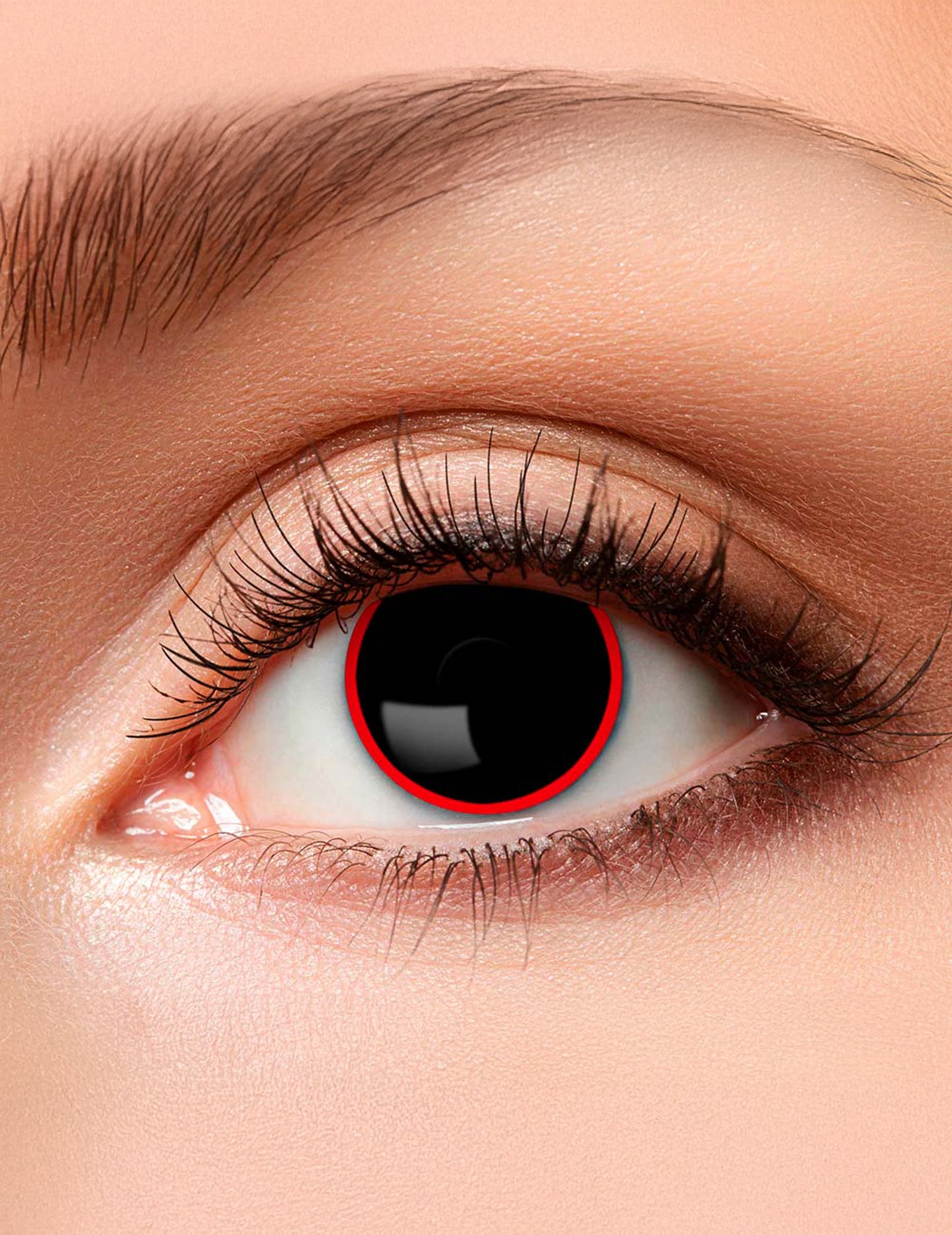 Kontaktlencsék fekete divatos korrekció nélkül piros felnőtt vázlat