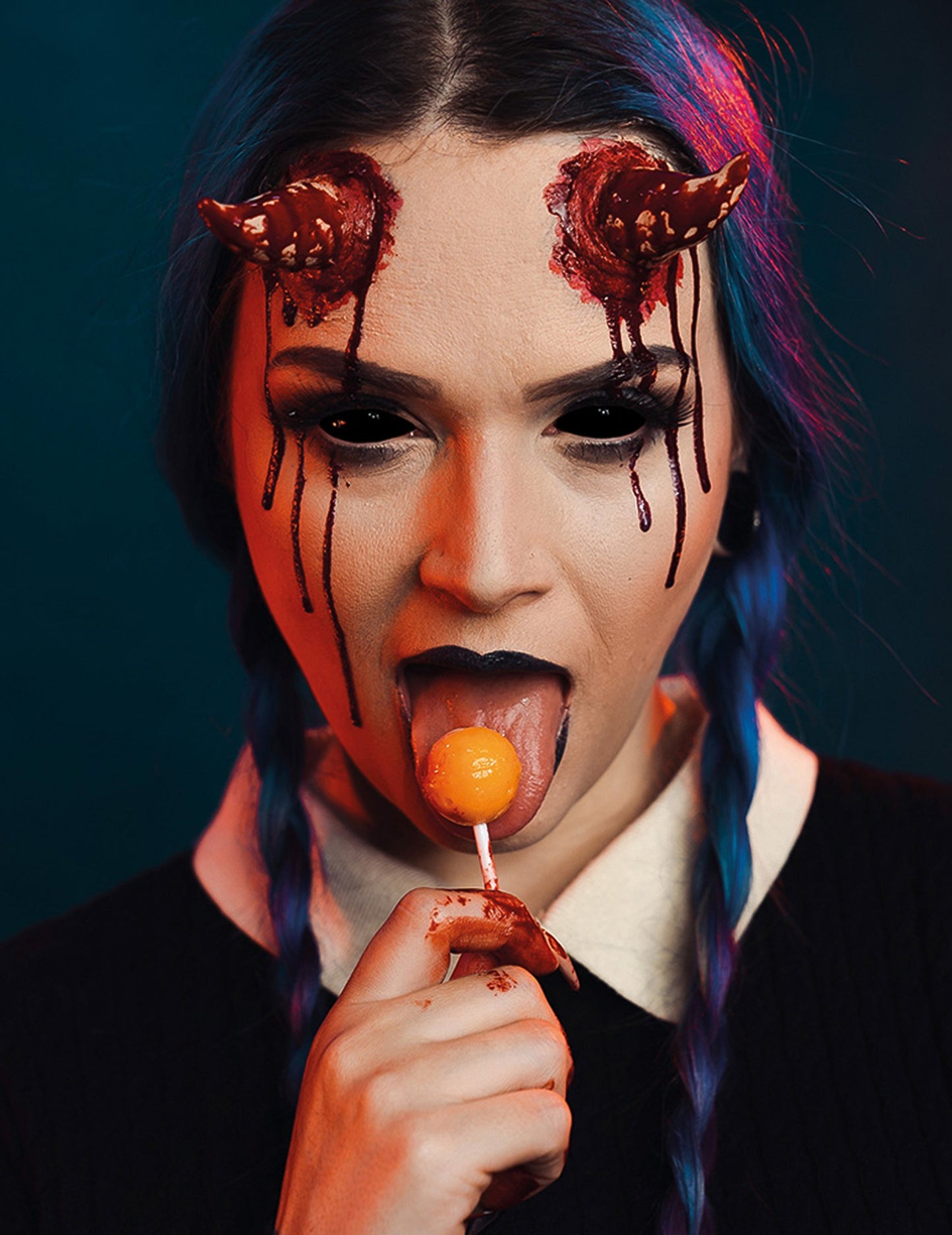 Kontaktlencsék divatos korrekció nélkül sclera fekete szem 6 hónapos felnőtt