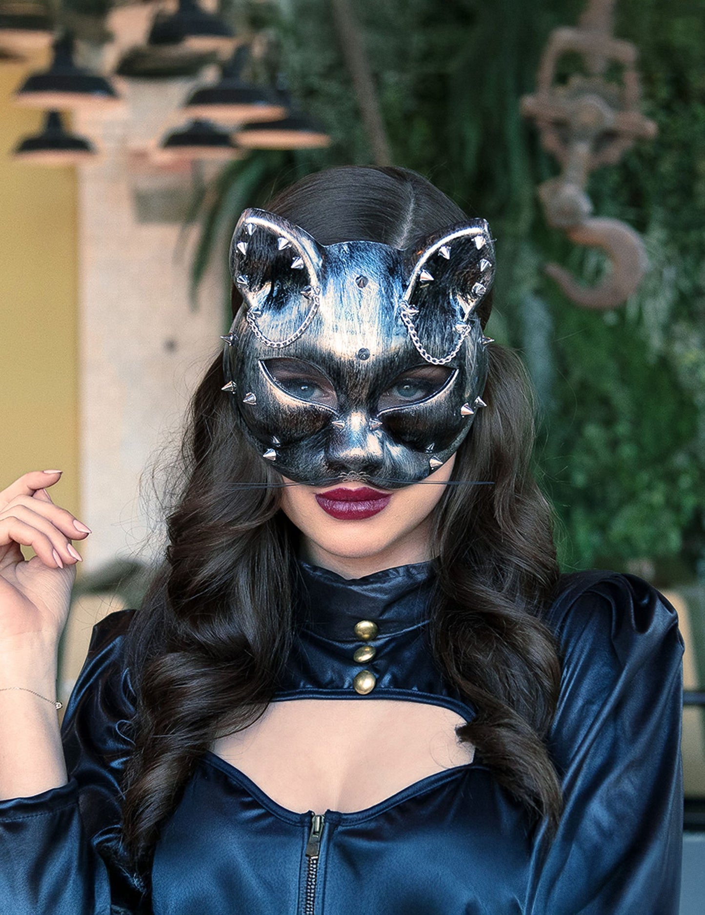 Farkas ezüst macska felnőtt steampunk