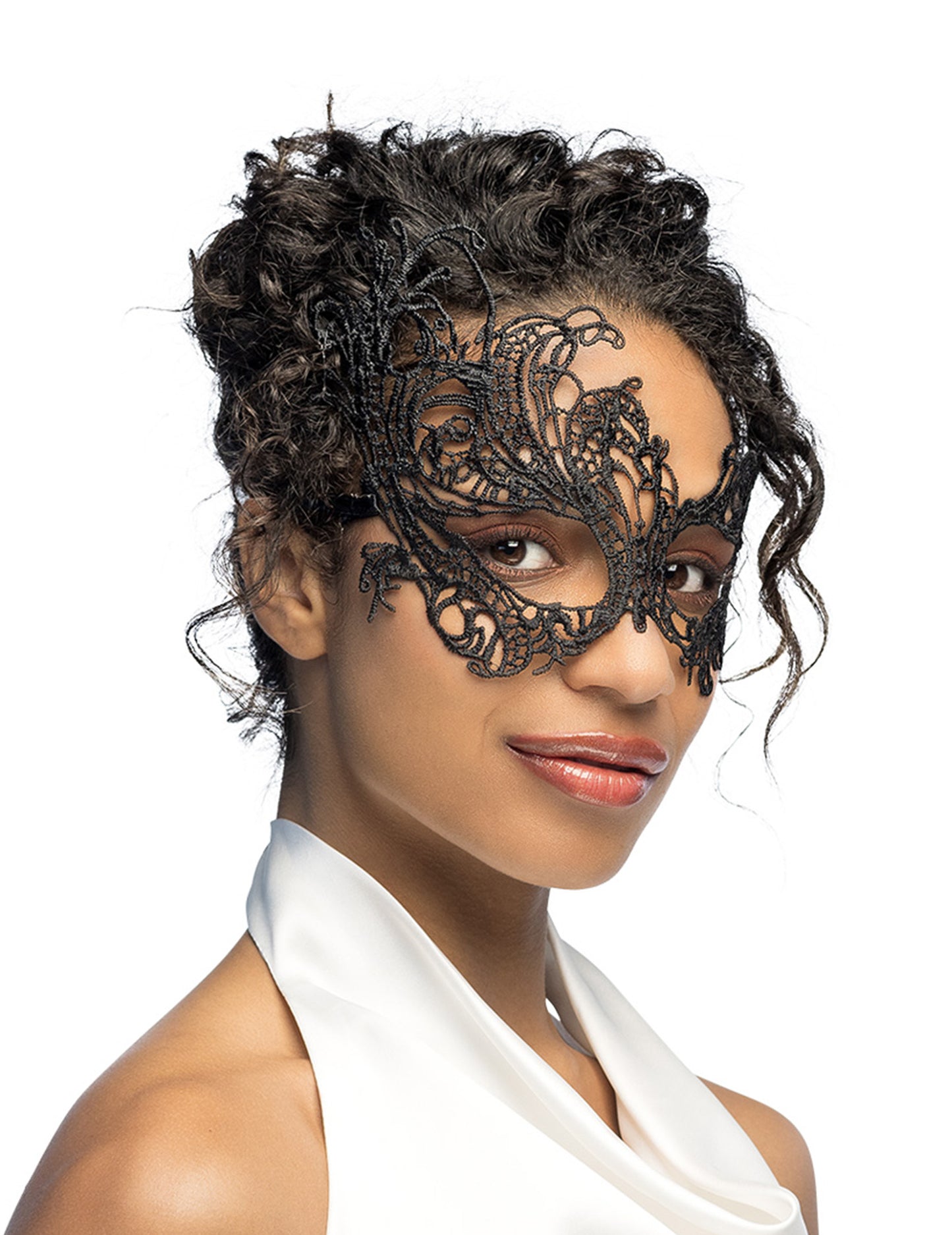 Szexi fekete csipke farkas