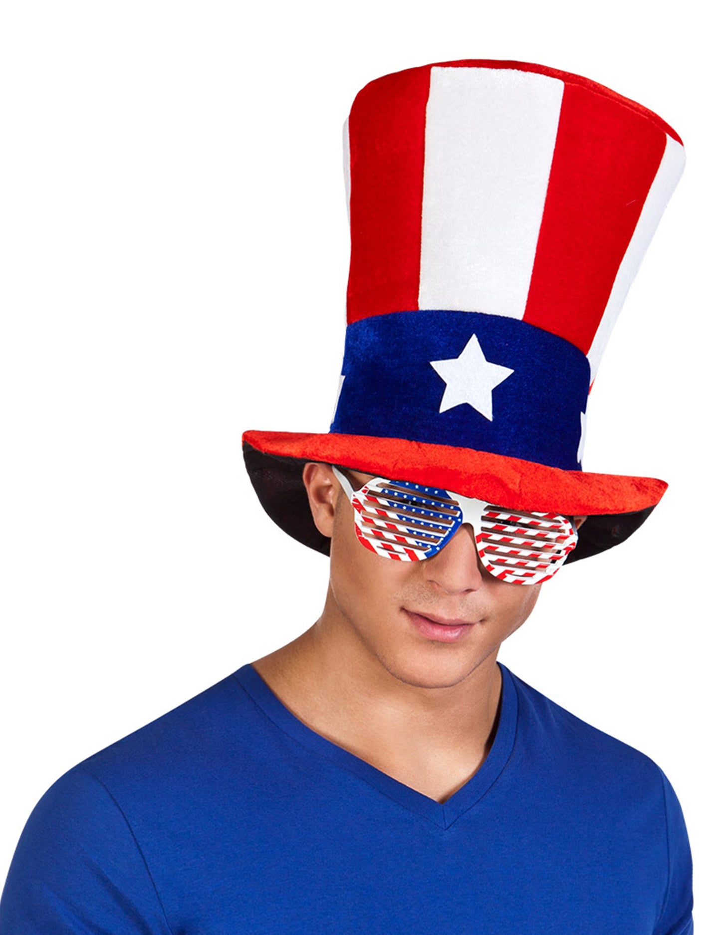 Fehér szemüveg USA zászló felnőtt
