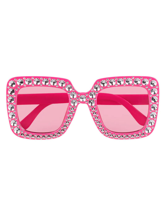 Vue de face des lunettes bling bling