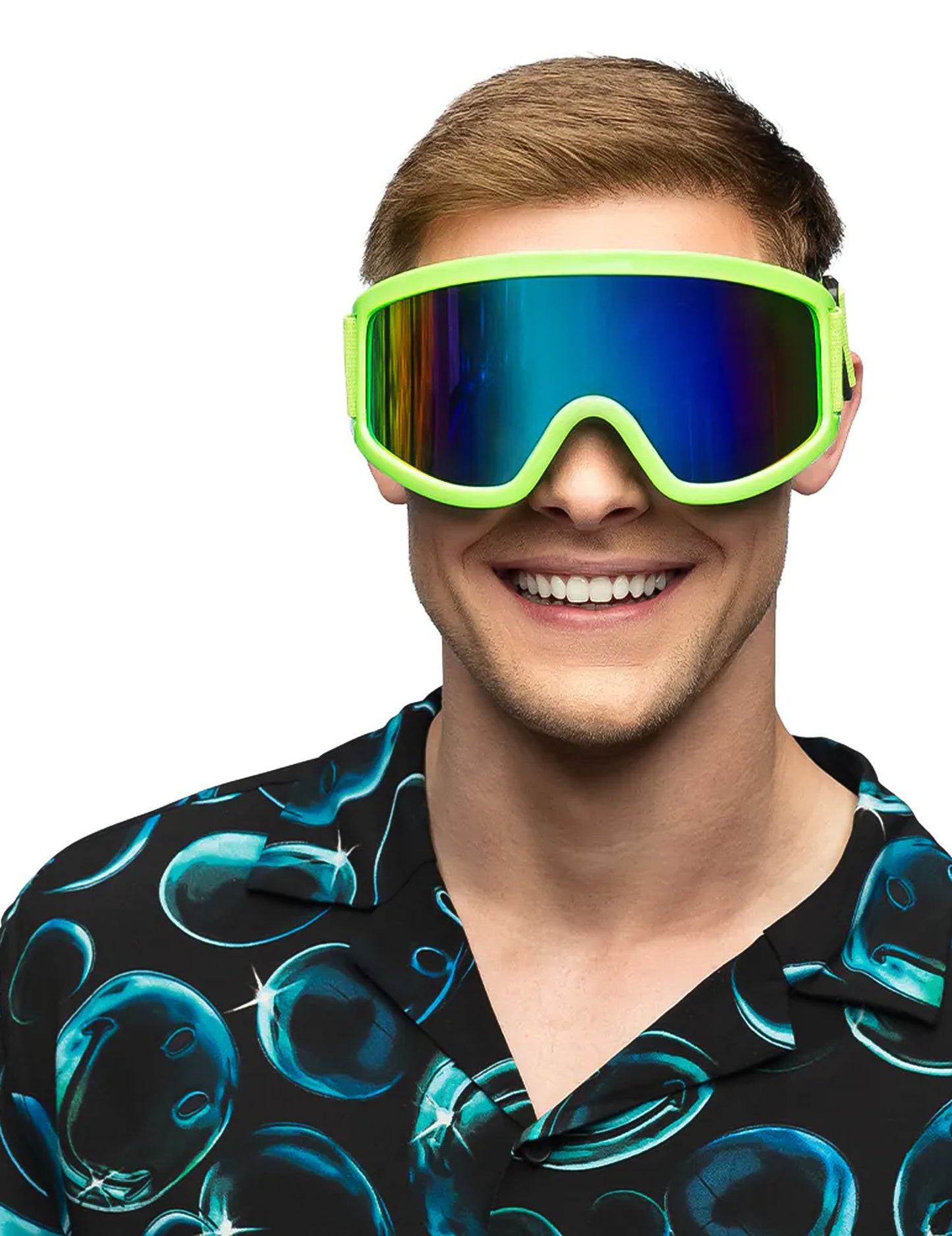Felnőtt neon zöld síszemüveg
