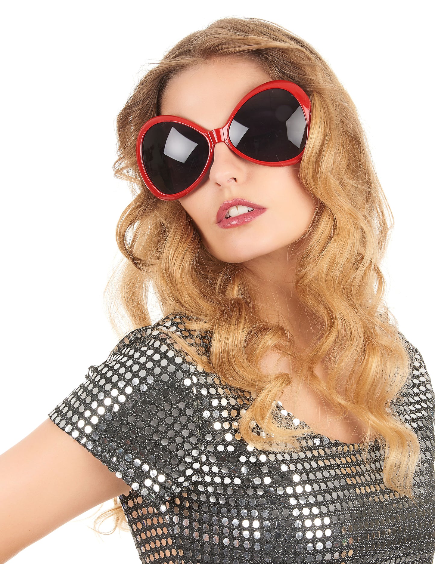 Piros felnőtt disco poharak