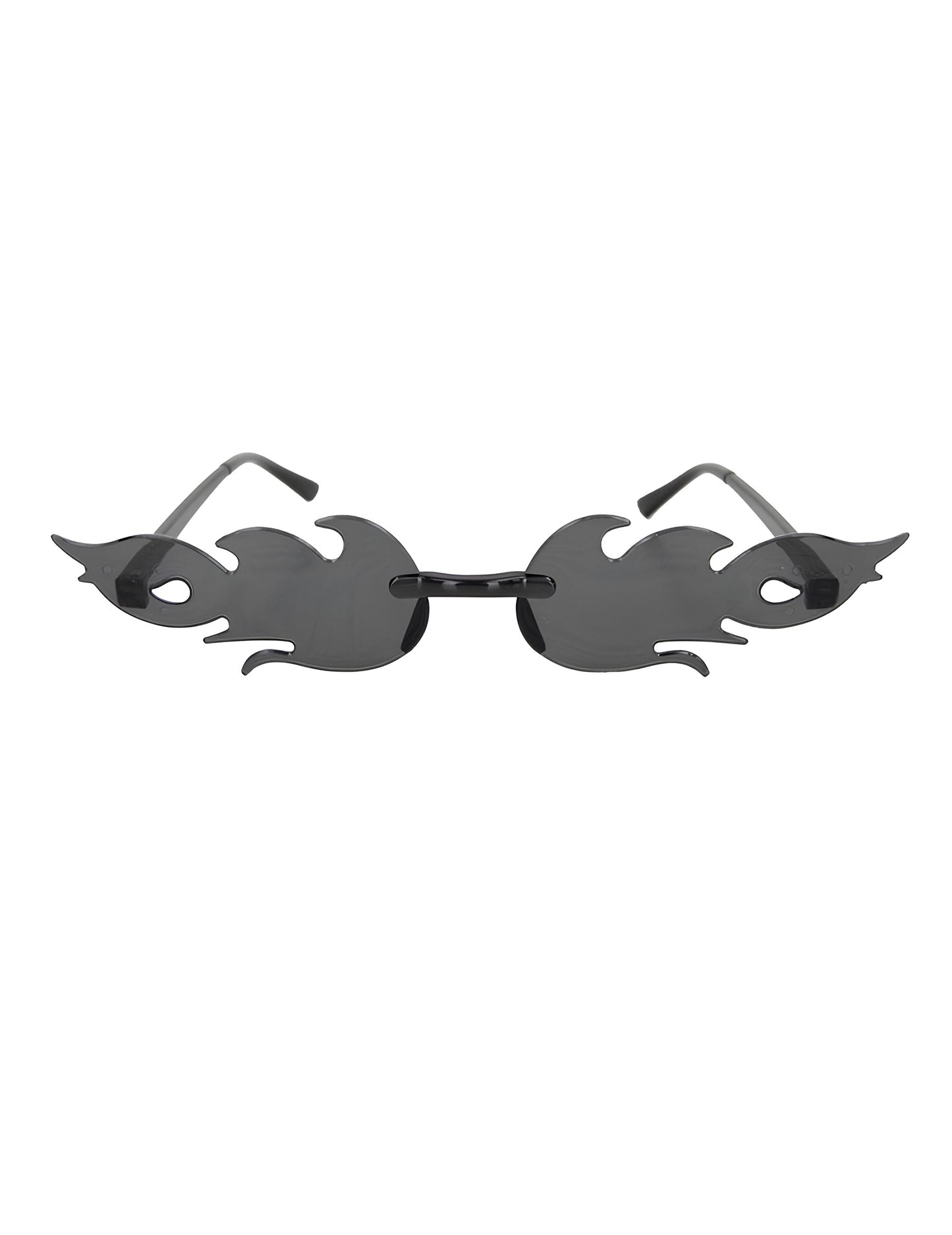 Vue de face des lunettes flammes pour adulte