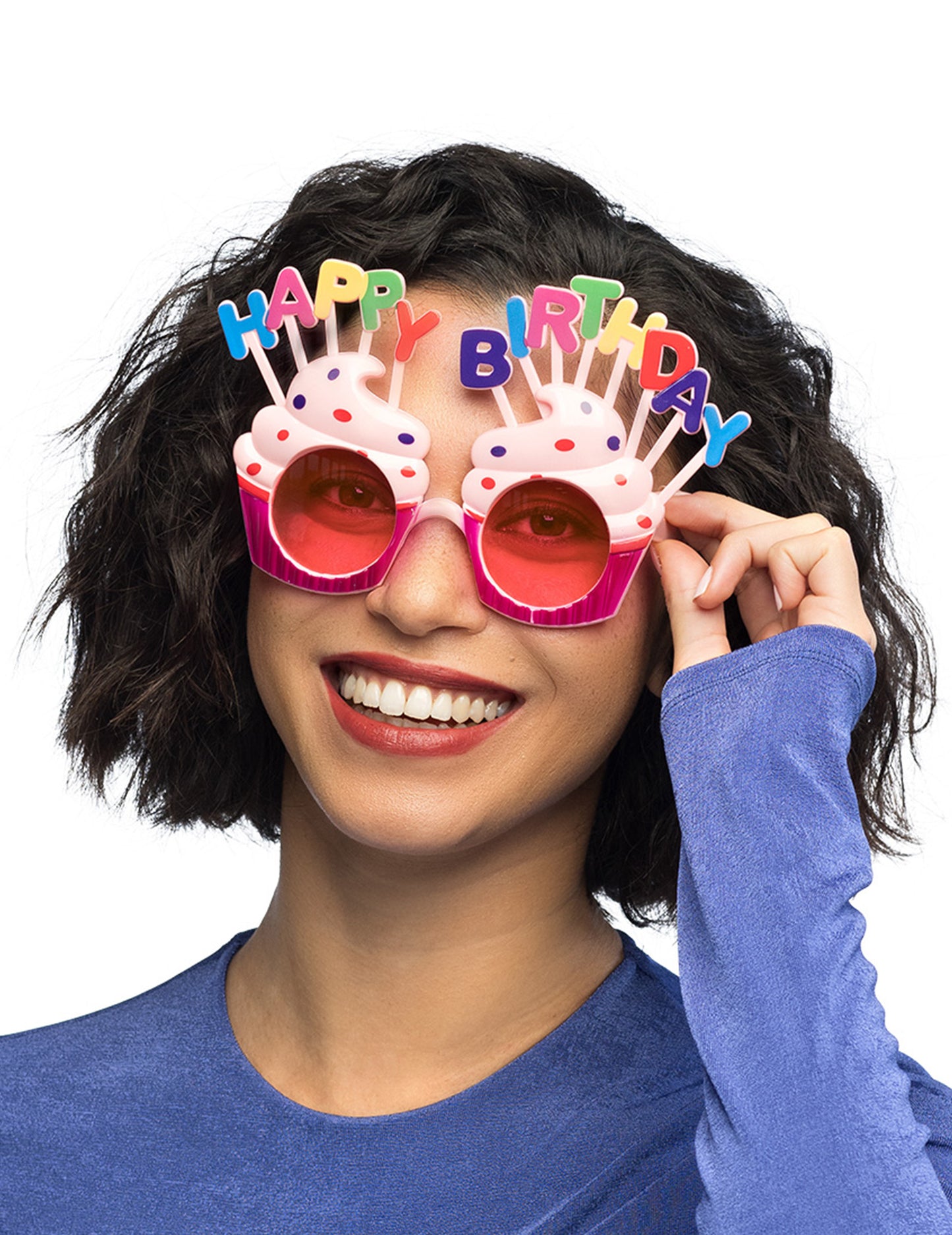 Boldog születésnapot szemüveg cupcake felnőtt