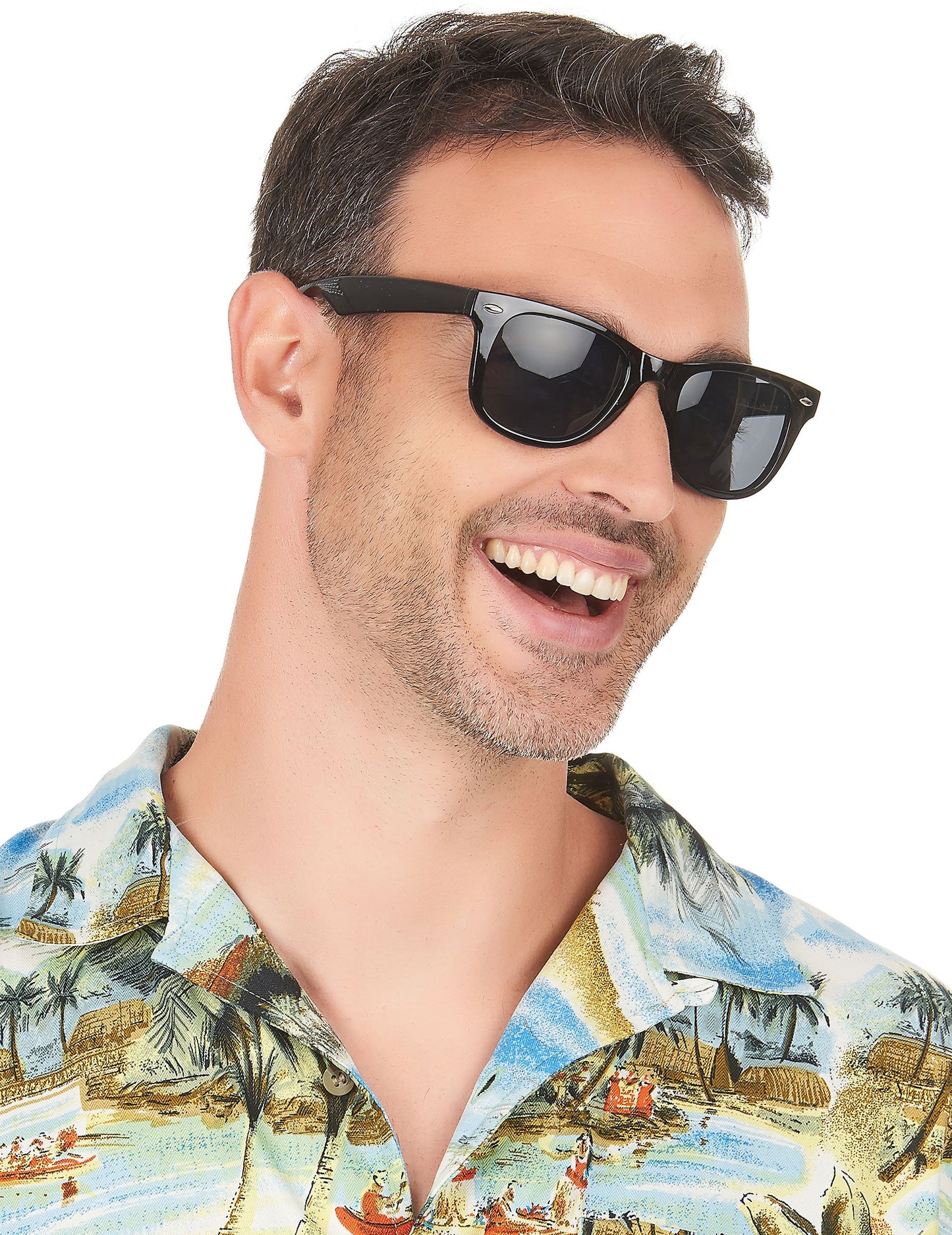 Felnőtt 50-es évekbeli fekete kék napszemüveg