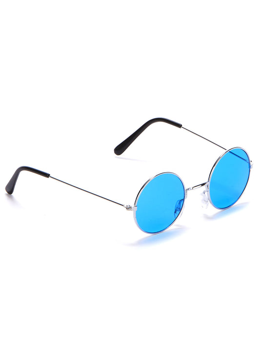 Vue de profil des lunettes rondes hippie