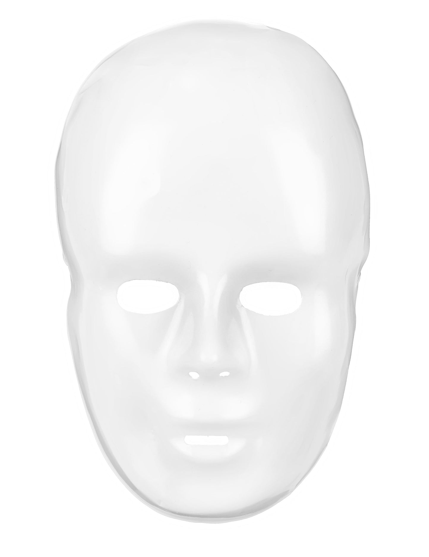 Fehér műanyag maszk felnőtteknek