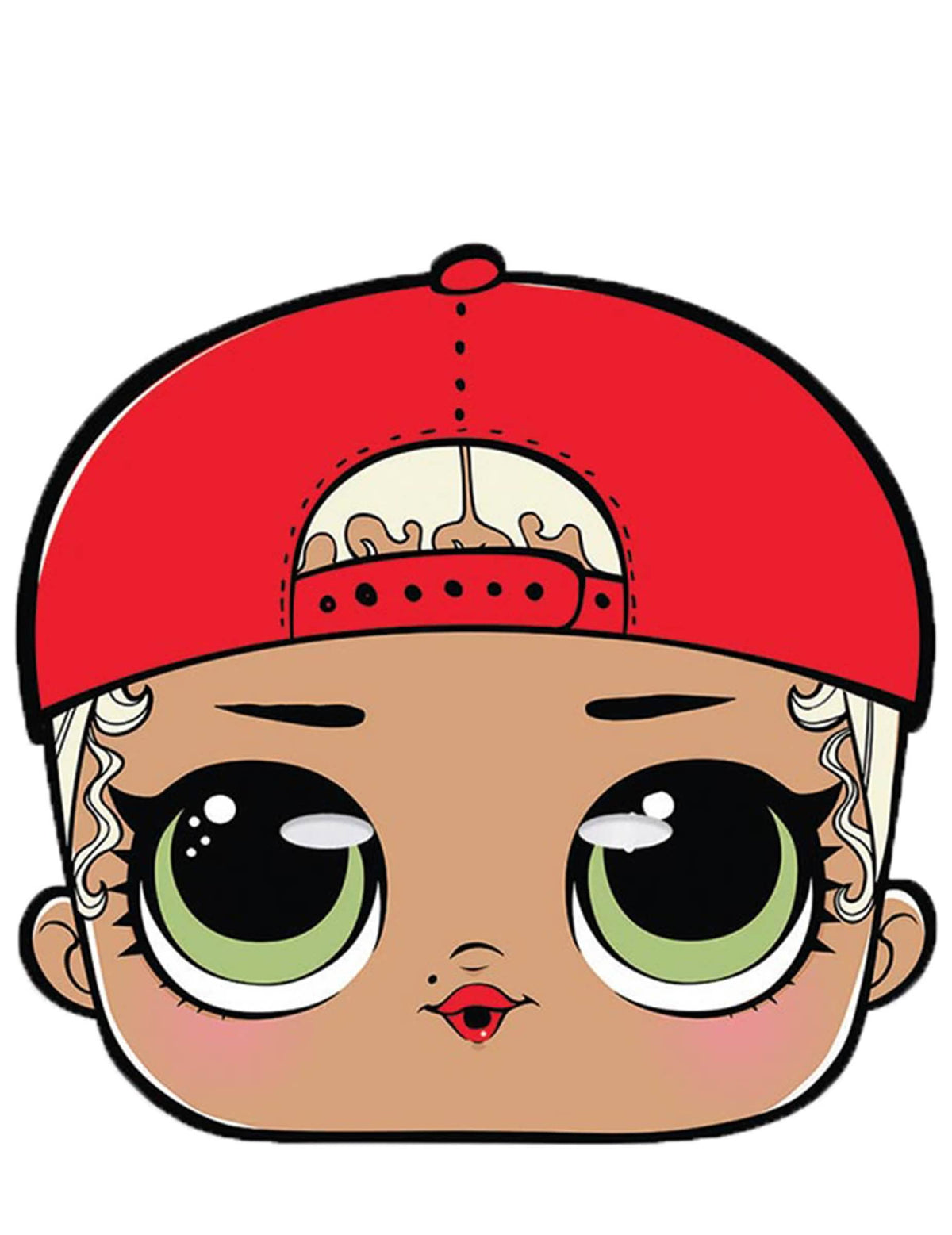 Karton maszk Mc Swag LOL Surprise gyermek piros