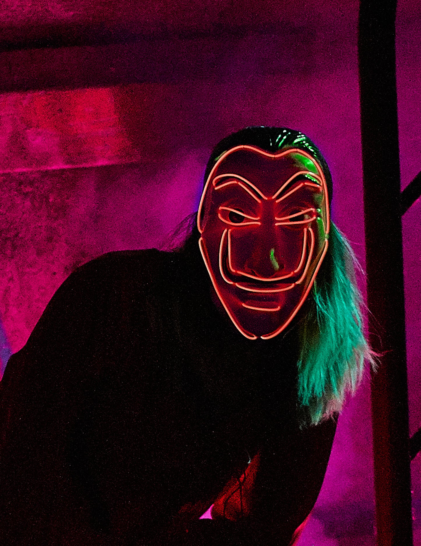 Felnőtt piros LED tolvajmaszk