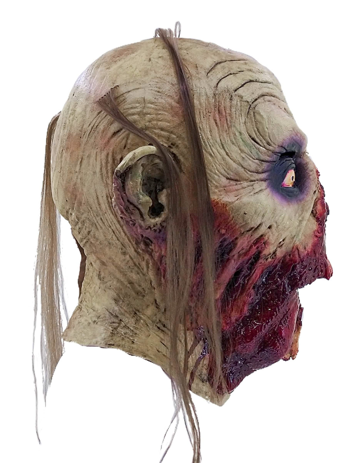 Véres zombimaszk profilnézete