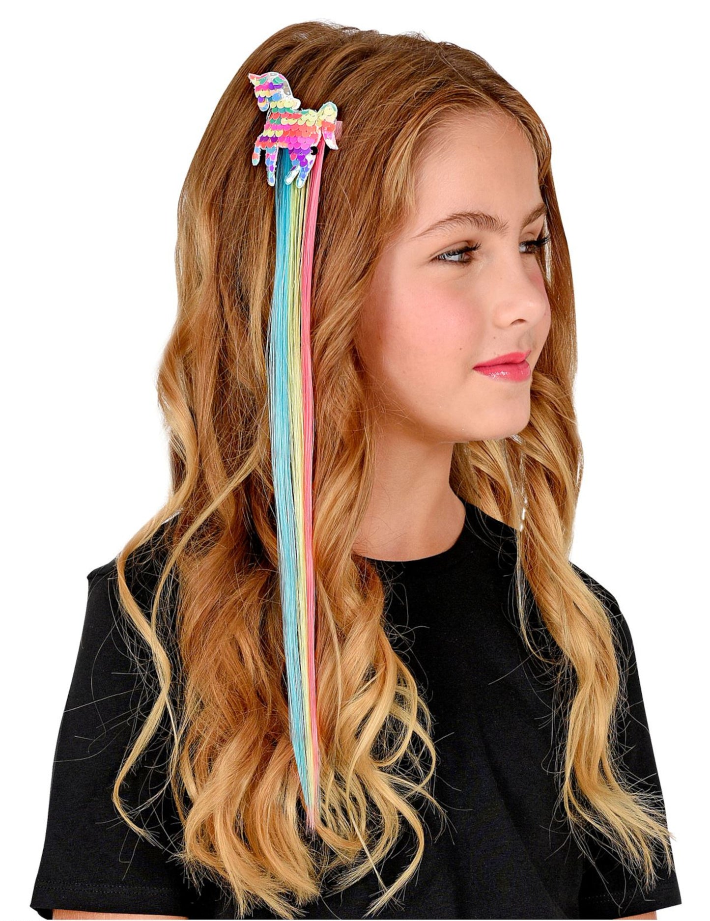 Többszínű kanóc hajjal a hajhoz