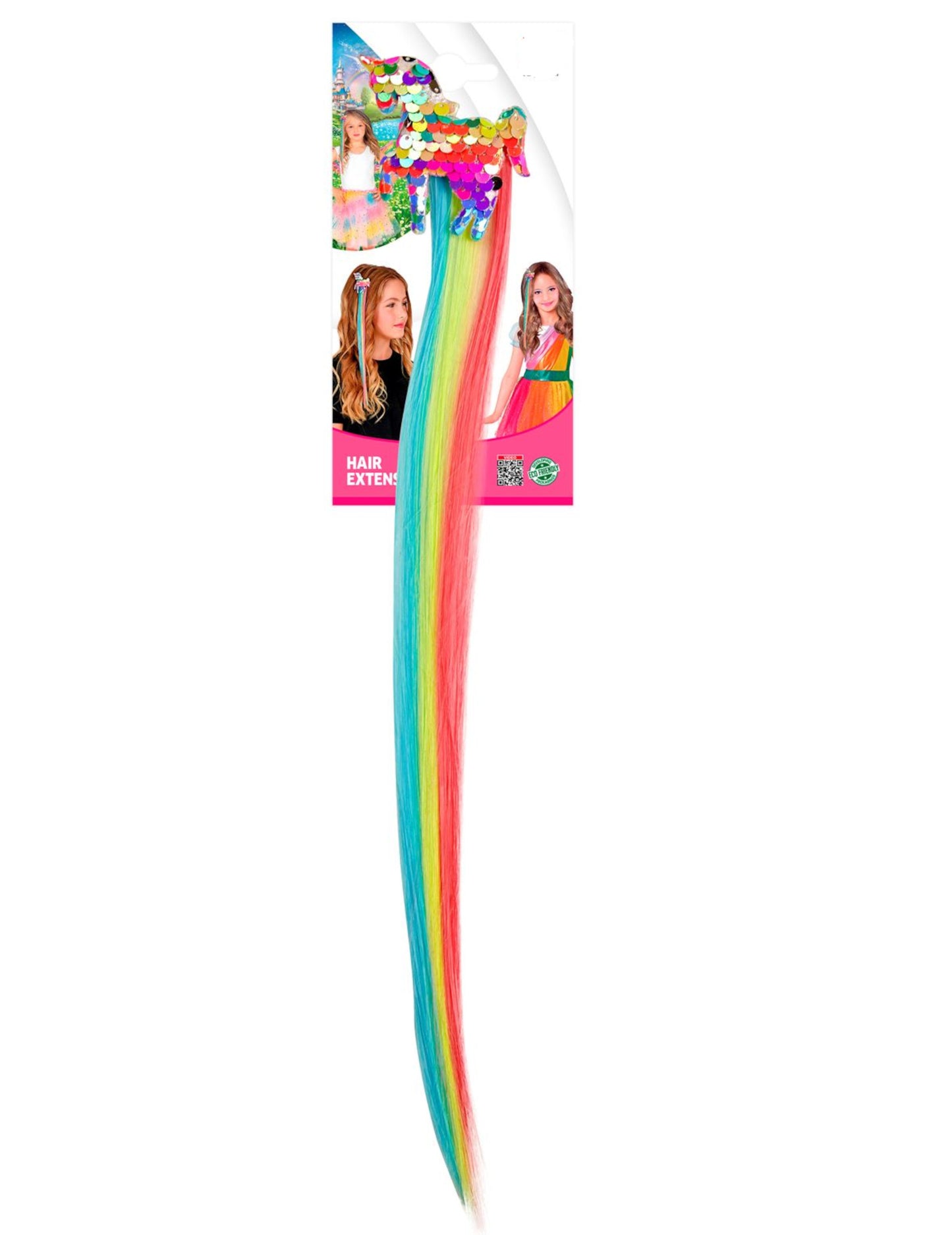 Többszínű kanóc hajjal a hajhoz