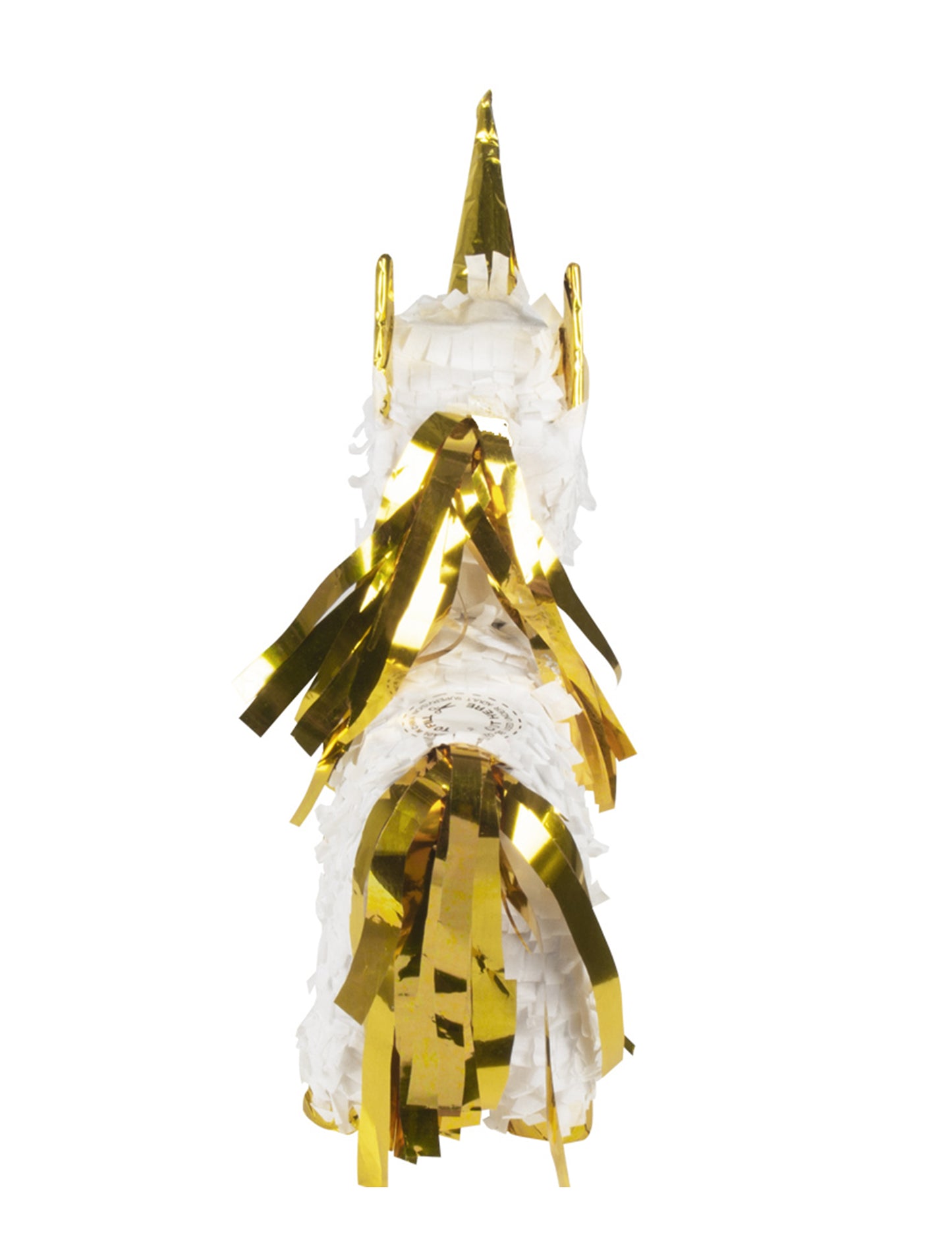 Mini piñata fehér és arany egyszarvú 21 x 17 cm