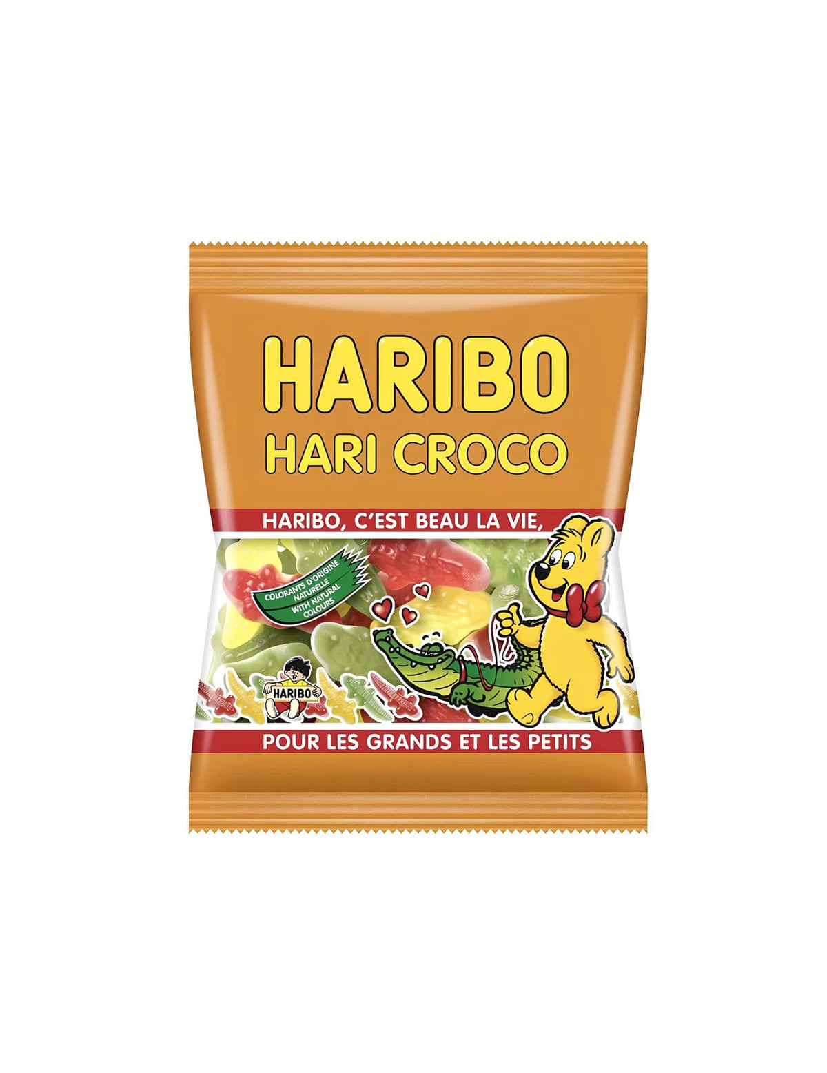 Mini Haribo krokó cukorkás tasak gyerekeknek sokszínű