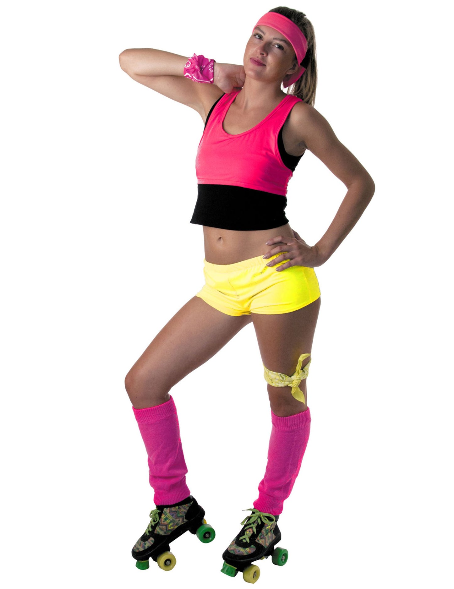 Mini short jaune fluo pour femme jaune fluo