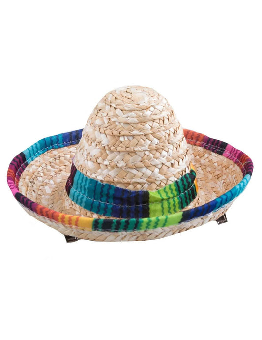 Vue de l'intérieur du mini sombrero coloré avec barrettes