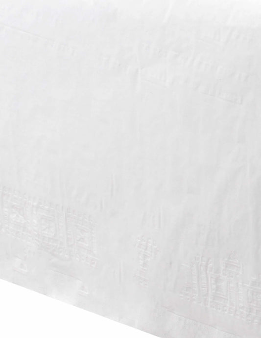 Nappe blanche en papier doublée rectangulaire