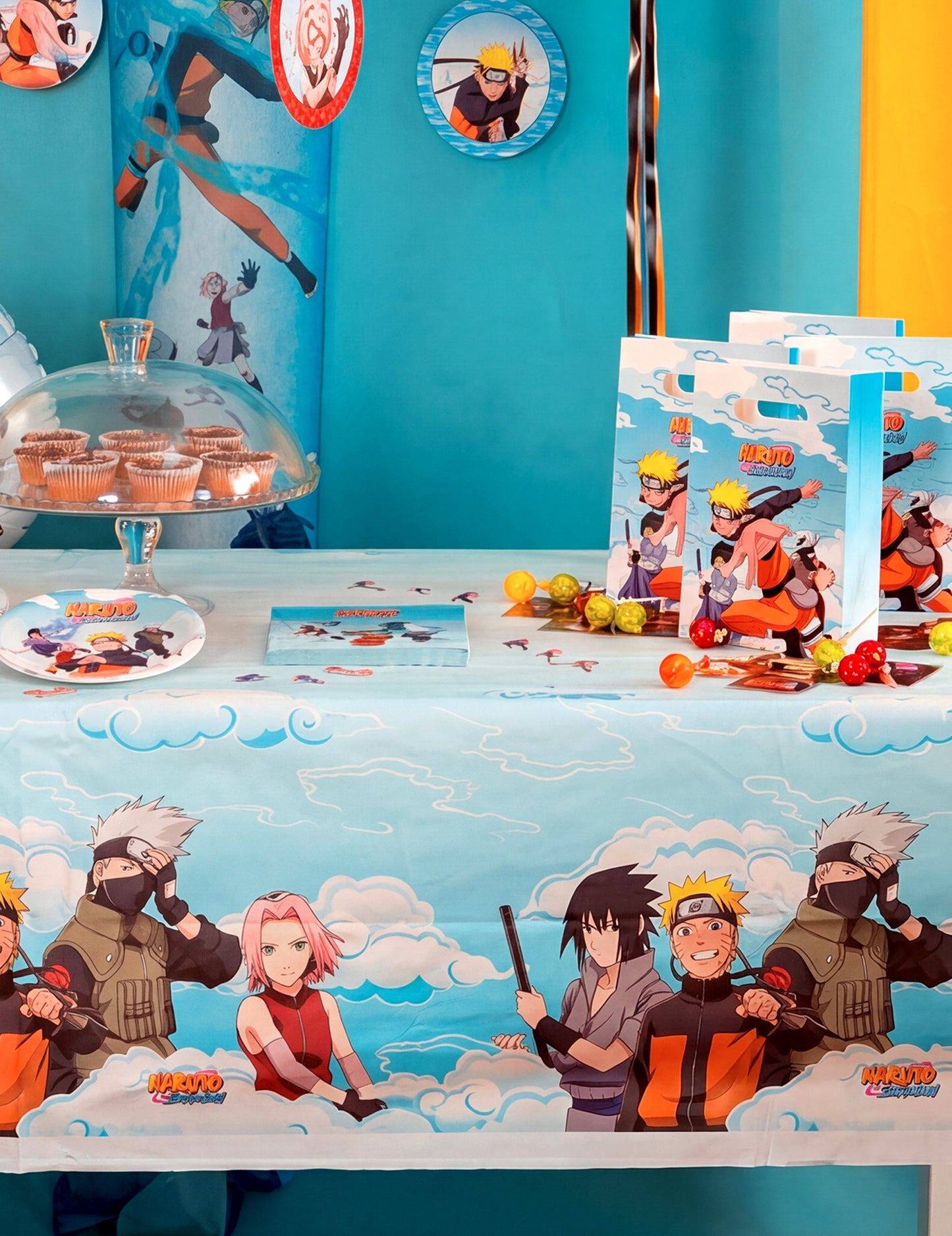Naruto Shippuden™ újrahasznosítható papír abrosz 136 x 228 cm